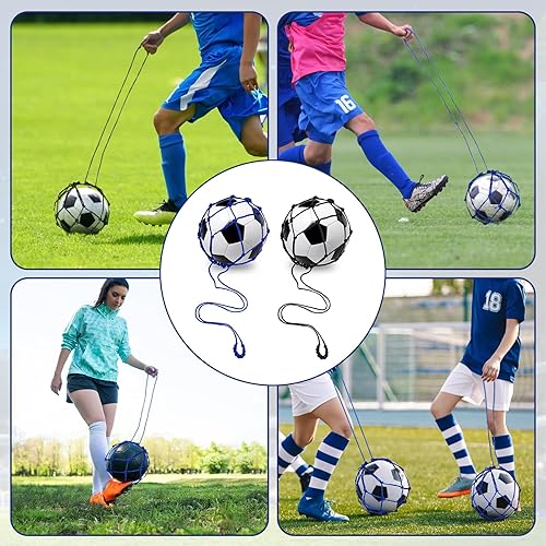 Miniatura 7 de 2 redes de entrenamiento de fútbol, red de entrenamiento de retorno de fútbol para pelotas de tamaño 3, 4, 5, ayuda de entrenamiento de práctica