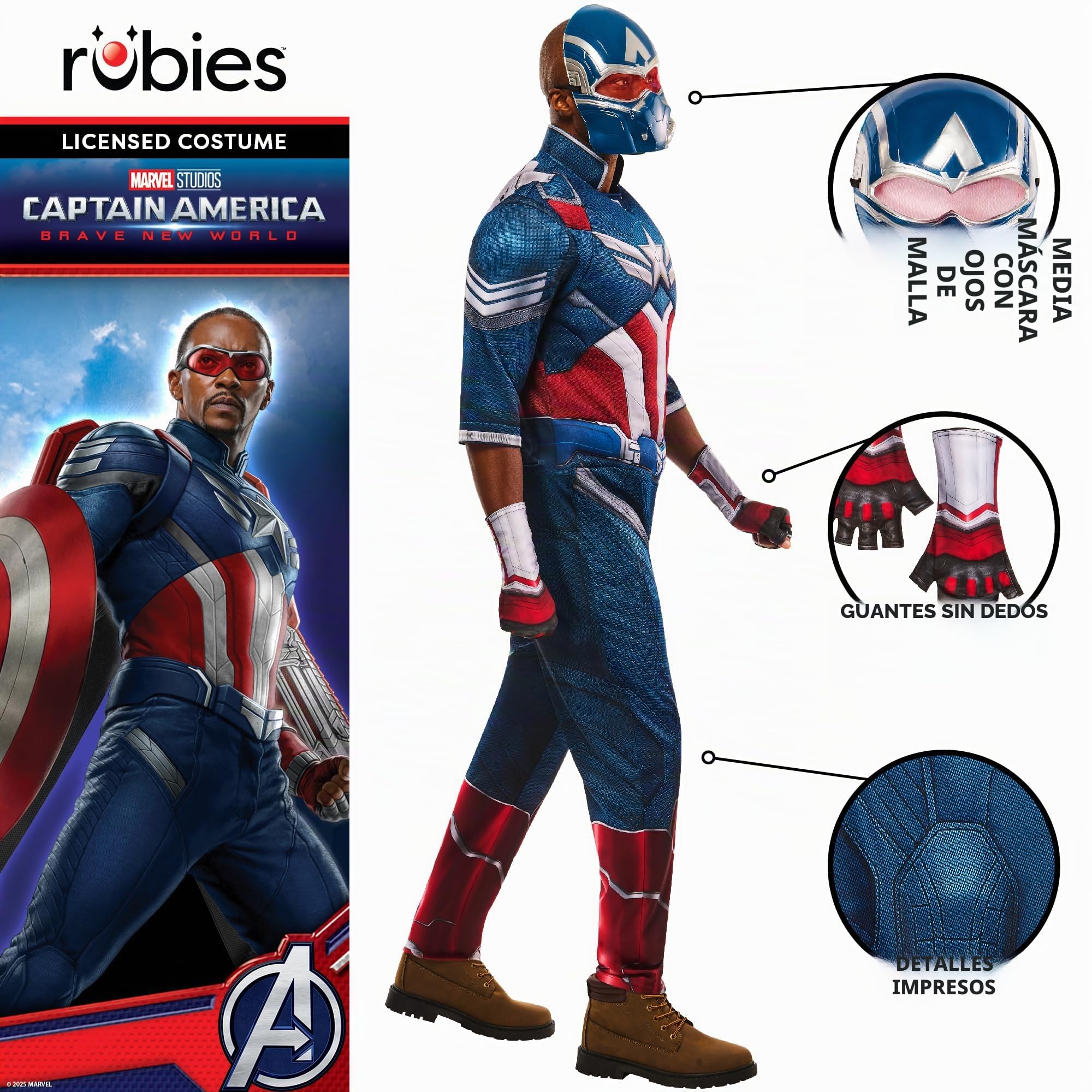 Rubie's Official Brave New World Captain America Deluxe Adult, Adult Fancy Dress