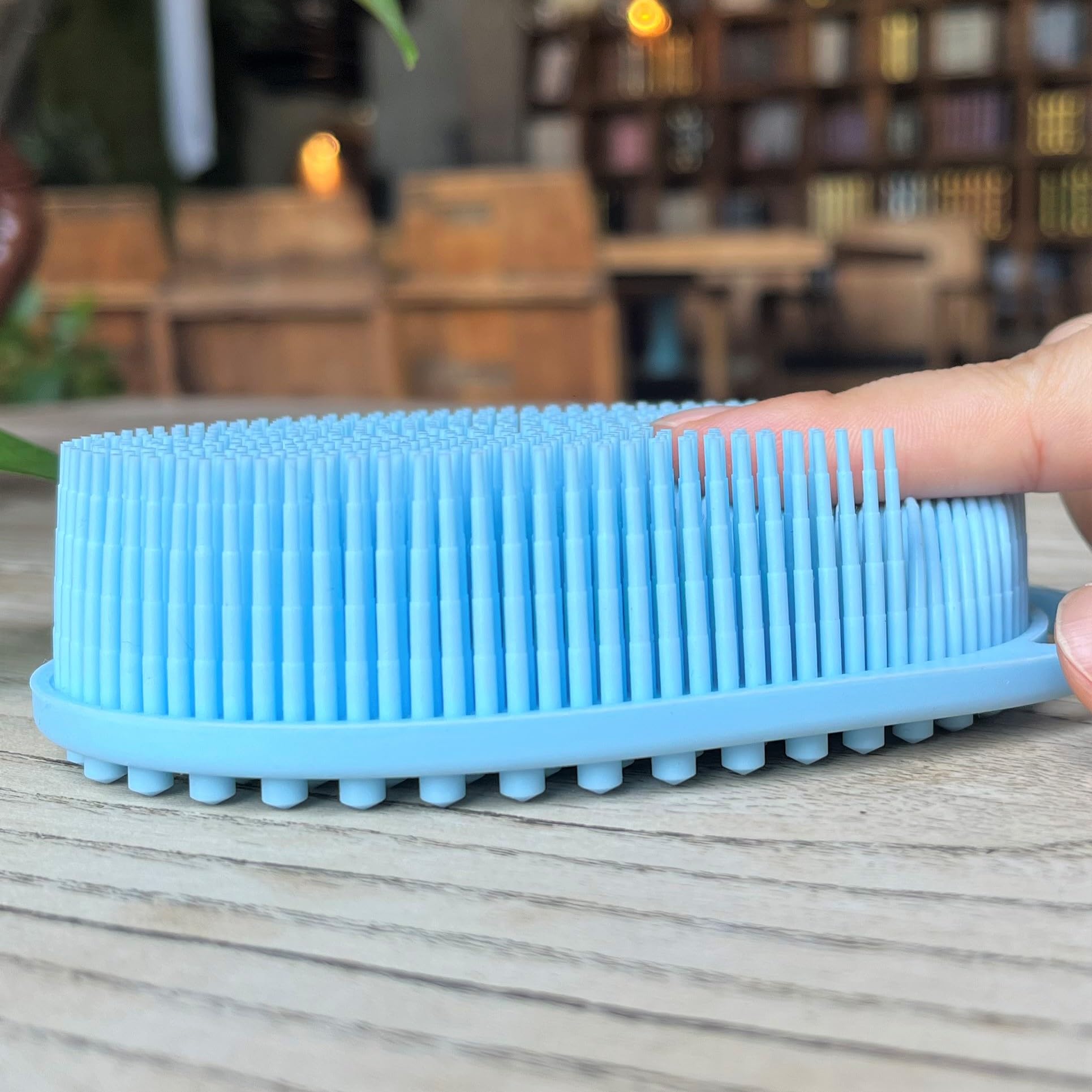 Premium Sensory Brush for Kids or Autism,Soft Silicone Body Scrubber,2 in 1 Sensory Room Occupational Therapy Brushes,Silicone Loofah,Pet Shower Brush Bath Brush Shampoo Brush - Image 3