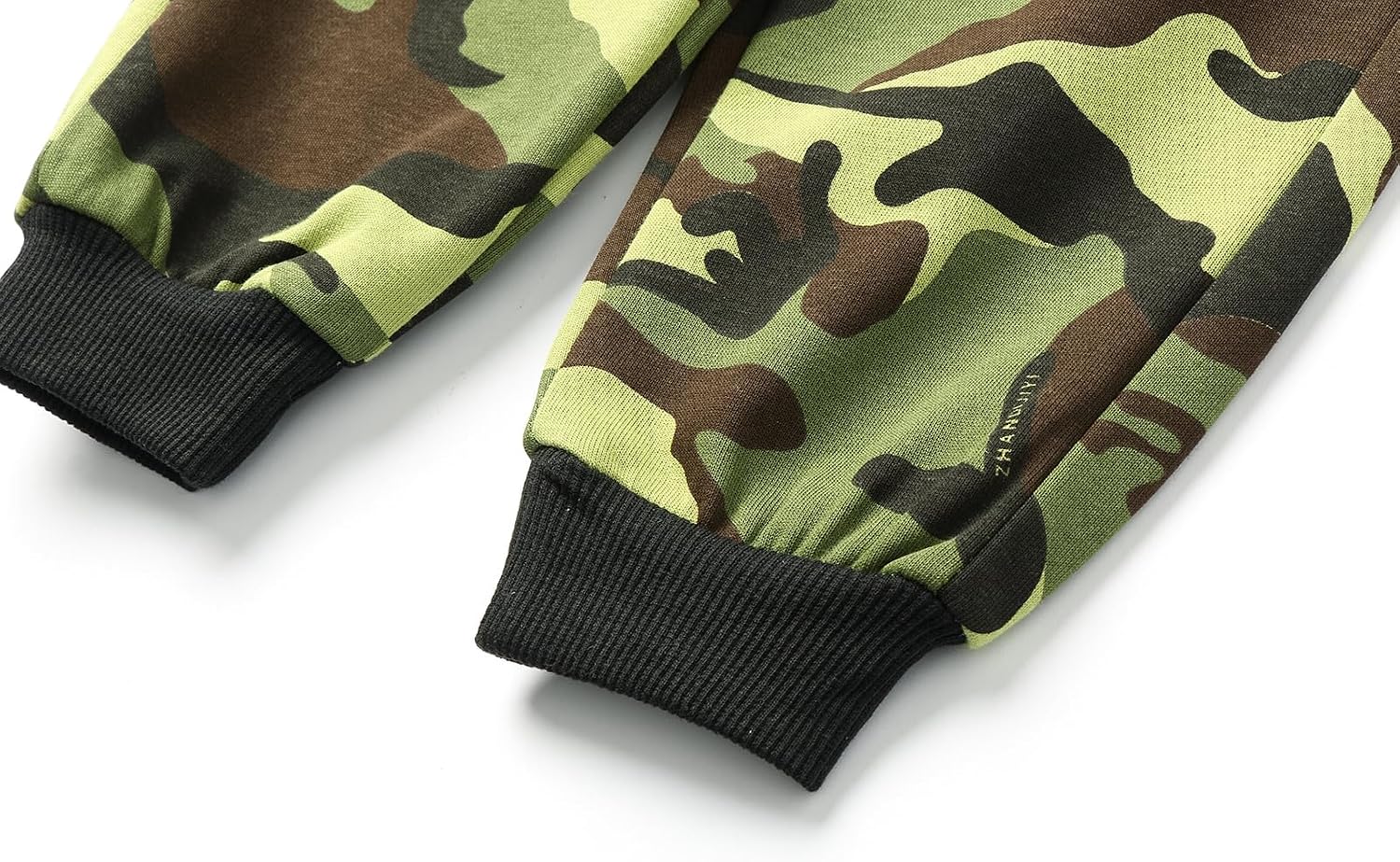 Mud Kingdom Boys Sweatsuit Camo Jogger Pants and Sweatshirts Sets 2 Piece Set Green