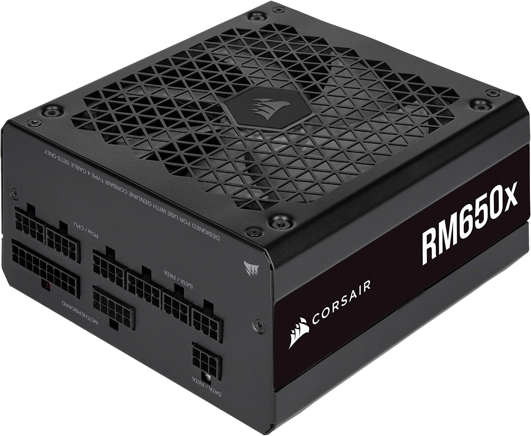 CORSAIR RM650x Fully Modular ATX Power Supply - 80 Plus Gold - Low-Noise Fan - Zero RPM - Black