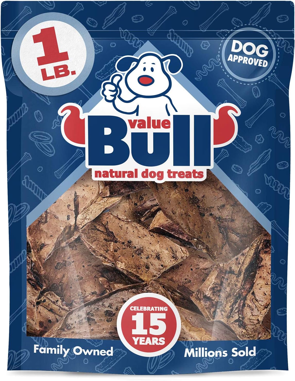 ValueBull Lamb Lung Dog Chews, Sliced, 1 Pound - NZ Sourced, USA Processed, Single Ingredient, All Natural