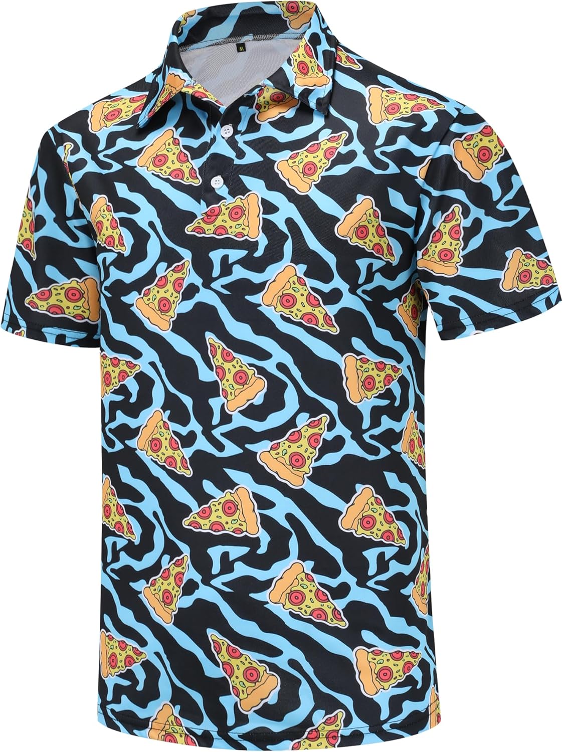 Funny Golf Shirts for Men Dry Fit Short Sleeve Print Mens Golf Polo Shirts for Men