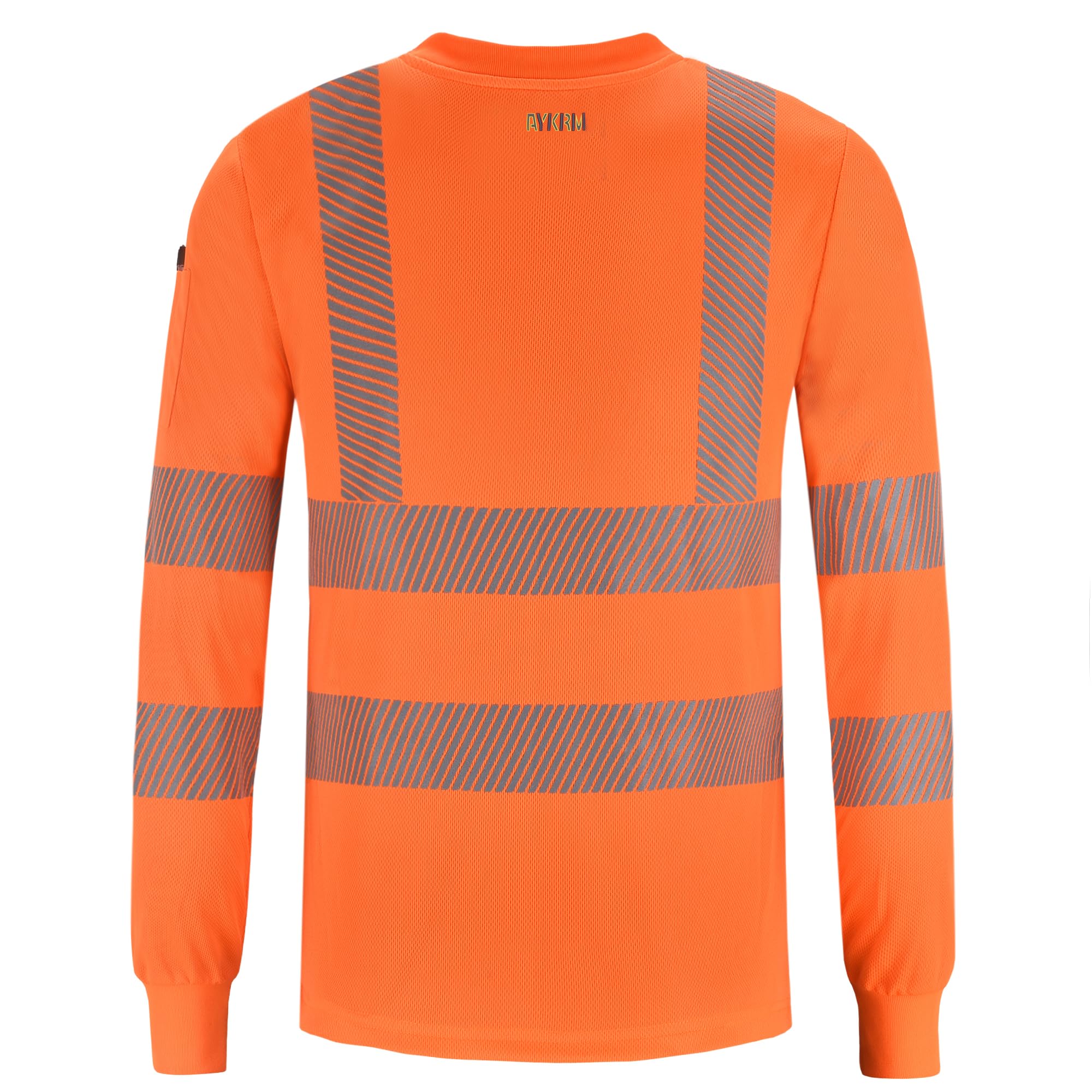 Tee Shirt de Travail microporeux Haute-visibilité T Shirt de Protection de sécurité Manches Longues avec Avertissement(XS-8XL)