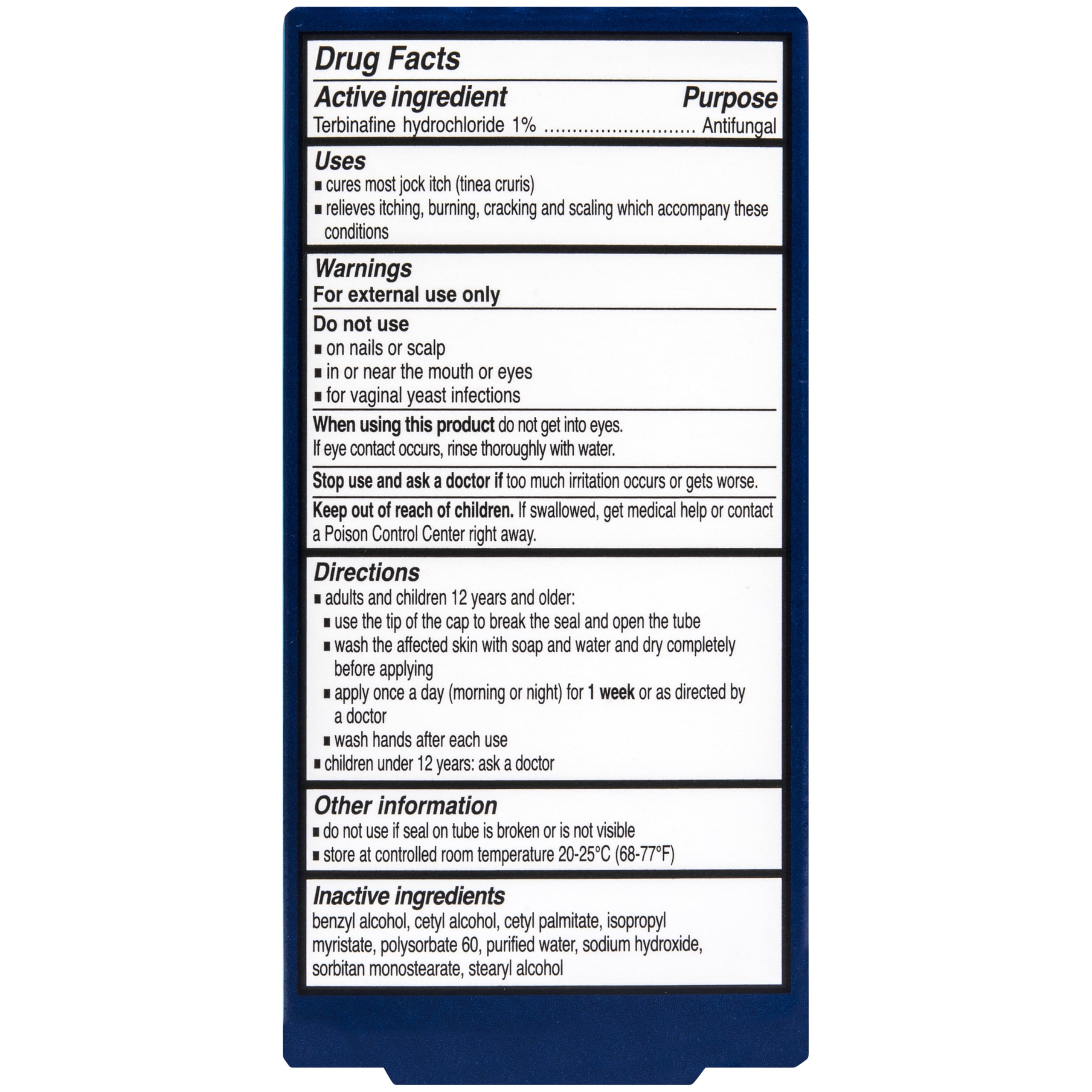 Lamisil Jock Itch Antifungal Cream, 1 Week Treatment, Terbinafine, 0.42 Oz — Amazon image 4