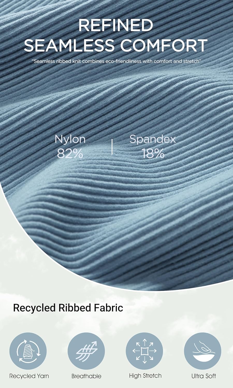 ODODOS V Neck Seamless Crop Tank for Women Ribbed Knit Soft Cropped Camisole Tops - Image 6