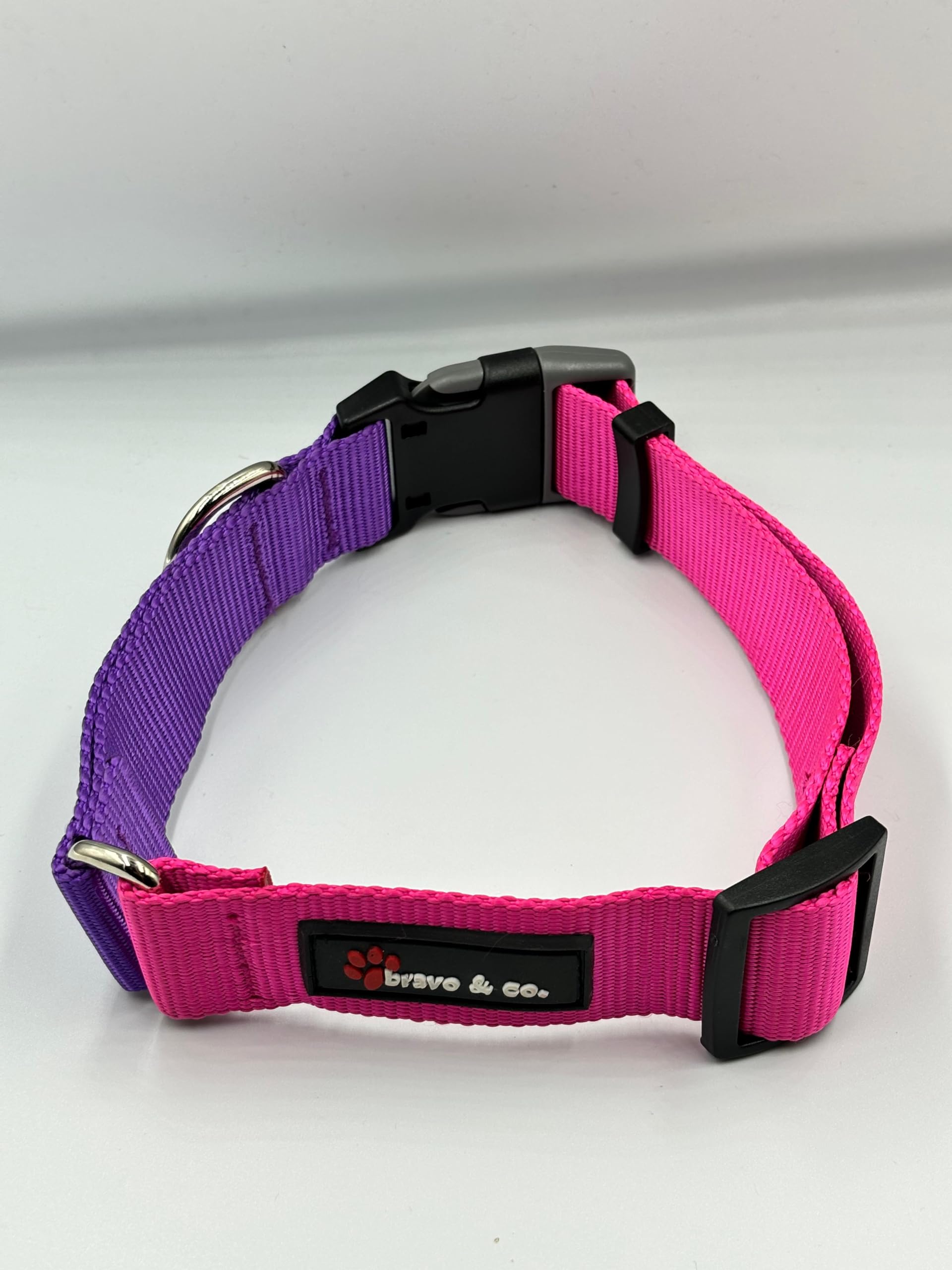 Bravo&co Solid Pink + Purple Pet Collar (L) (B0CXM6SDJD) Amazon Price History, Amazon Price Tracker