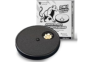 Panther Armor: Scratch Board for Cats with Hidden Treat Holes and Dog...