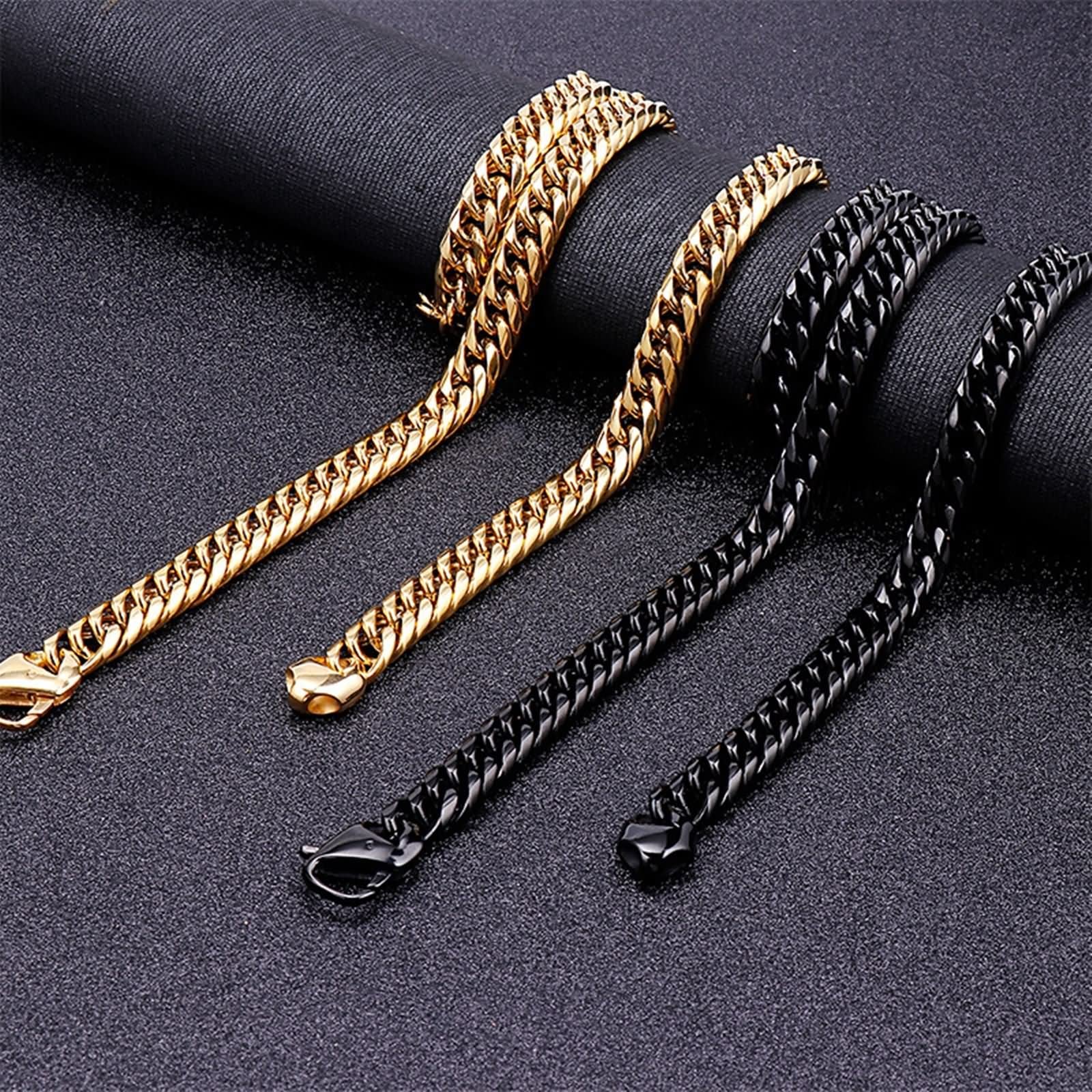 Metalowy łańcuszek dla mężczyzn, męska biżuteria hip-hopowa osobowość moda stal nierdzewna na rocznicę urodziny, 60cm, Stal nierdzewna