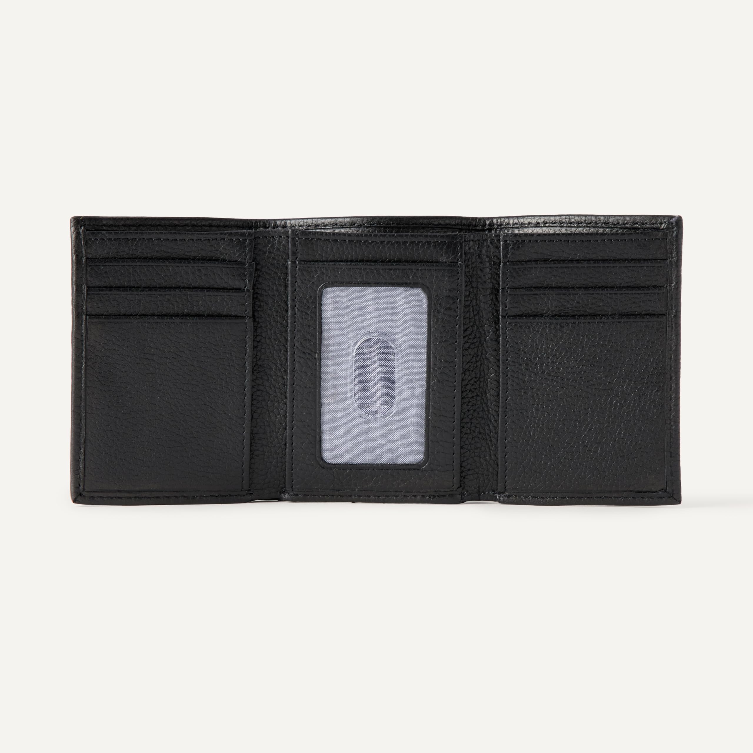 Amazon Essentials Men's Pebbled Full Grain Leather Trifold Wallet