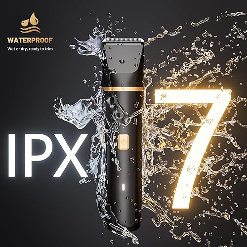 Miniatura 3 de Maquinilla de afeitar eléctrica para hombres, impermeable IPX7, para sienes, ingle, nariz, pelos de oídos, barba, recortadora de vello corporal, kit