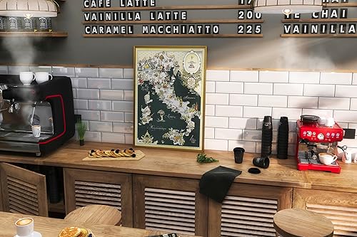 Miniatura 7 de Carta Gastronomica - Carta Gastronomica - Cocina italiana decoración de restaurante sin marco (16 x 20 pulgadas)