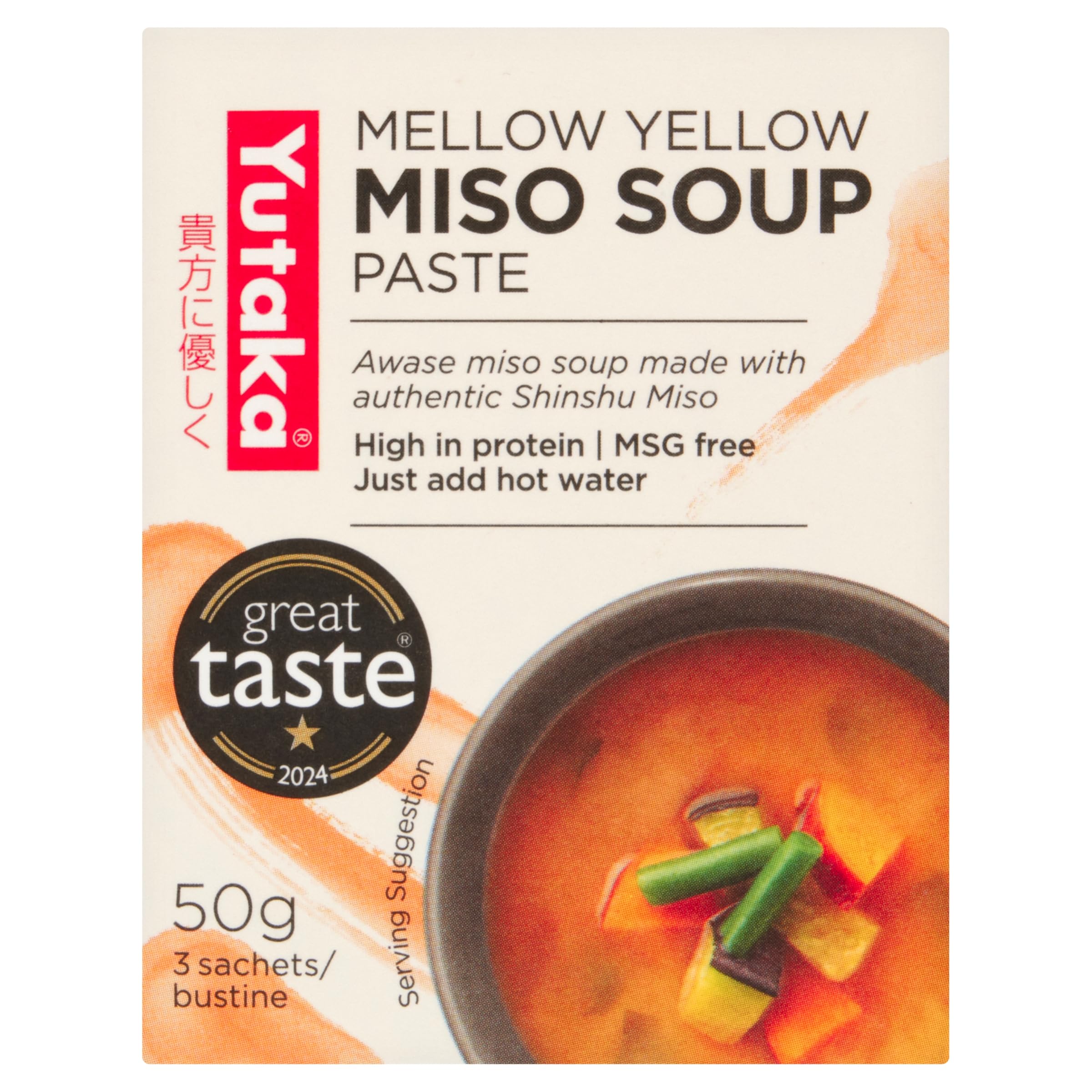 Awase Miso Soup 50g (3 Sachets) | Instant Japanese Soup with Red & White Miso and Bonito Dashi | Authentic Umami Flavour, Ready in Minutes