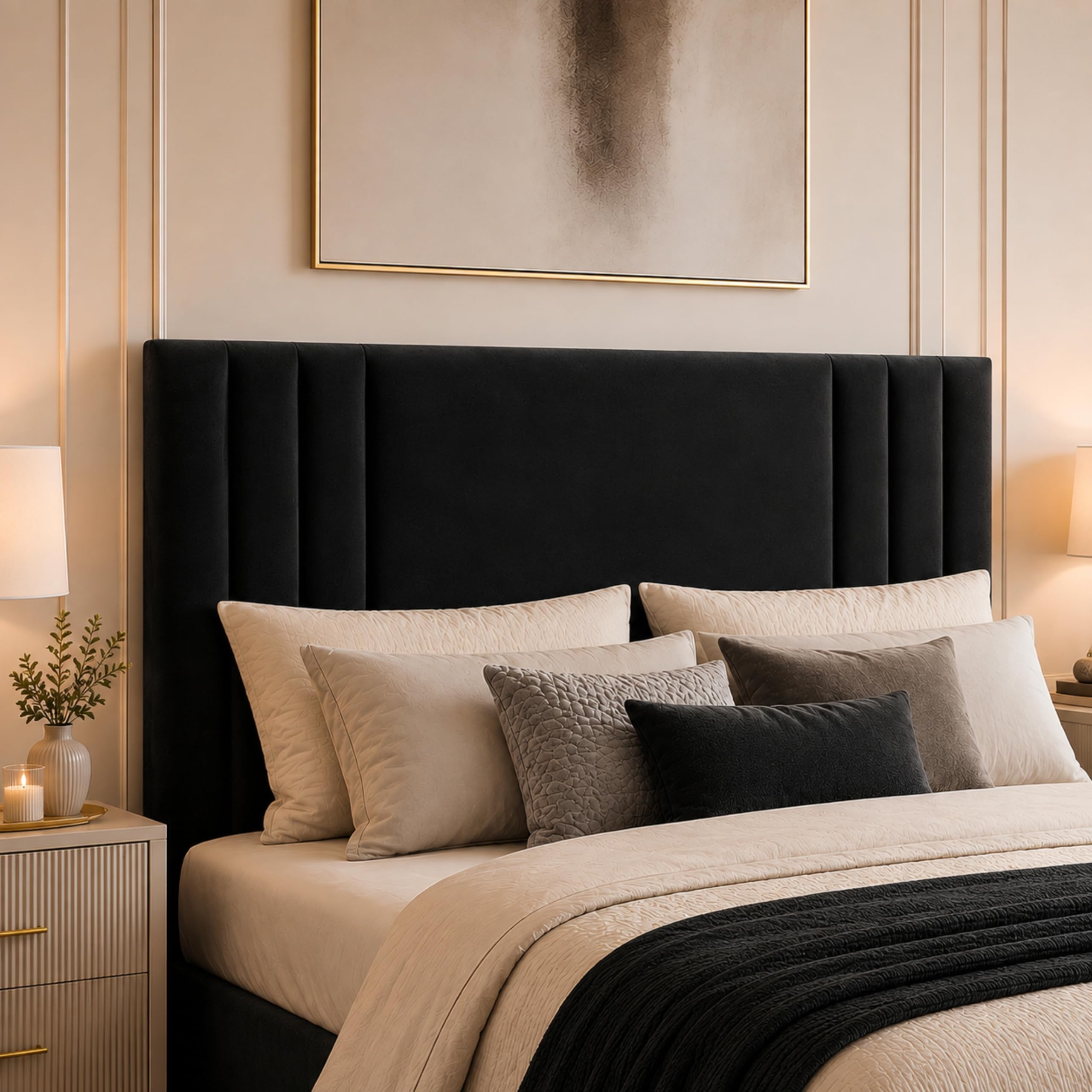 Headboards for Beds - 24” Divan Bed Headboard - Rio Plush Fabric Headboard