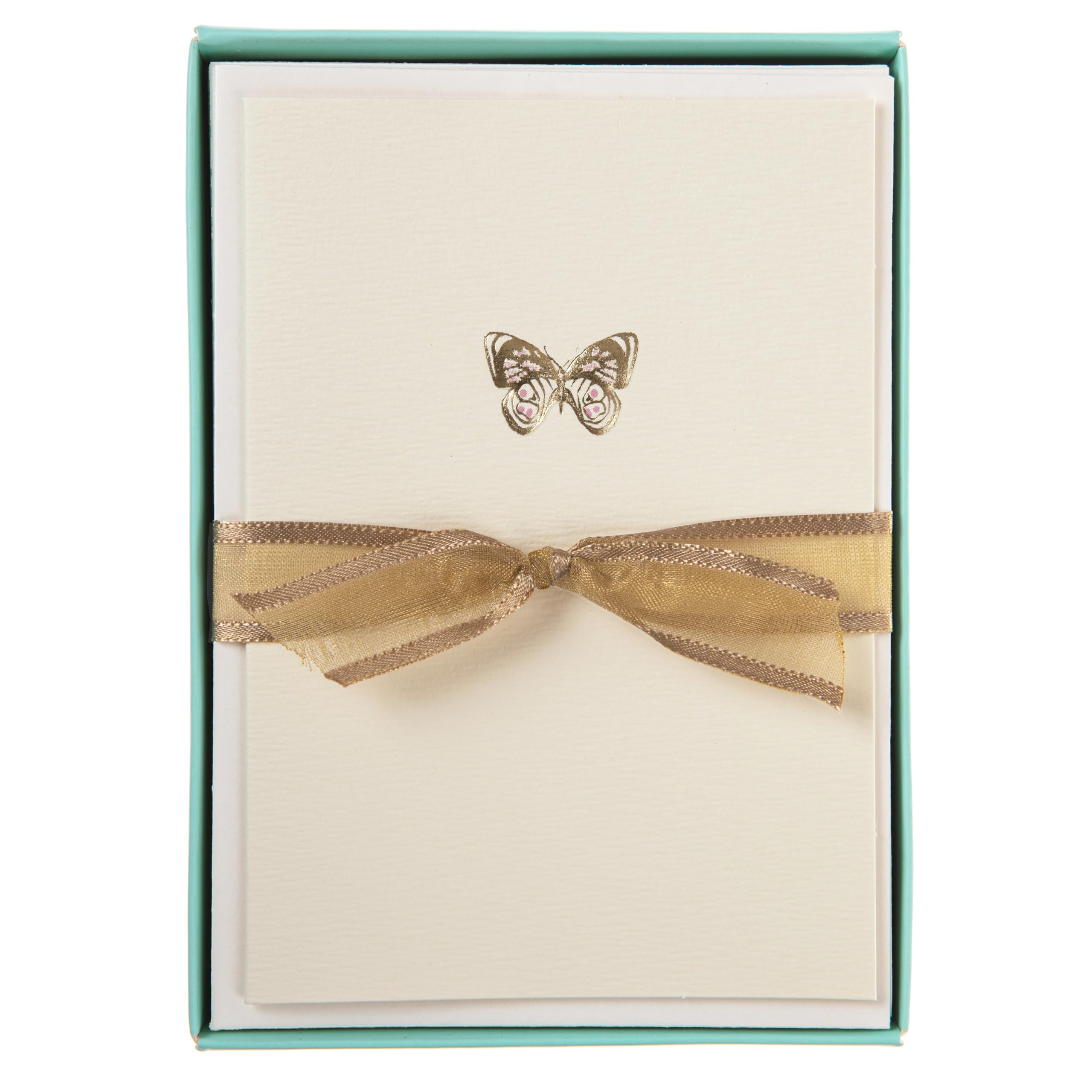 Graphique Box of Cards, Butterfly - Includes 10 Cards with Matching Envelopes and Storage Box, Cute Stationery Made of Durable Heavy Cardstock, Cards Measure 3.25" x 4.75"