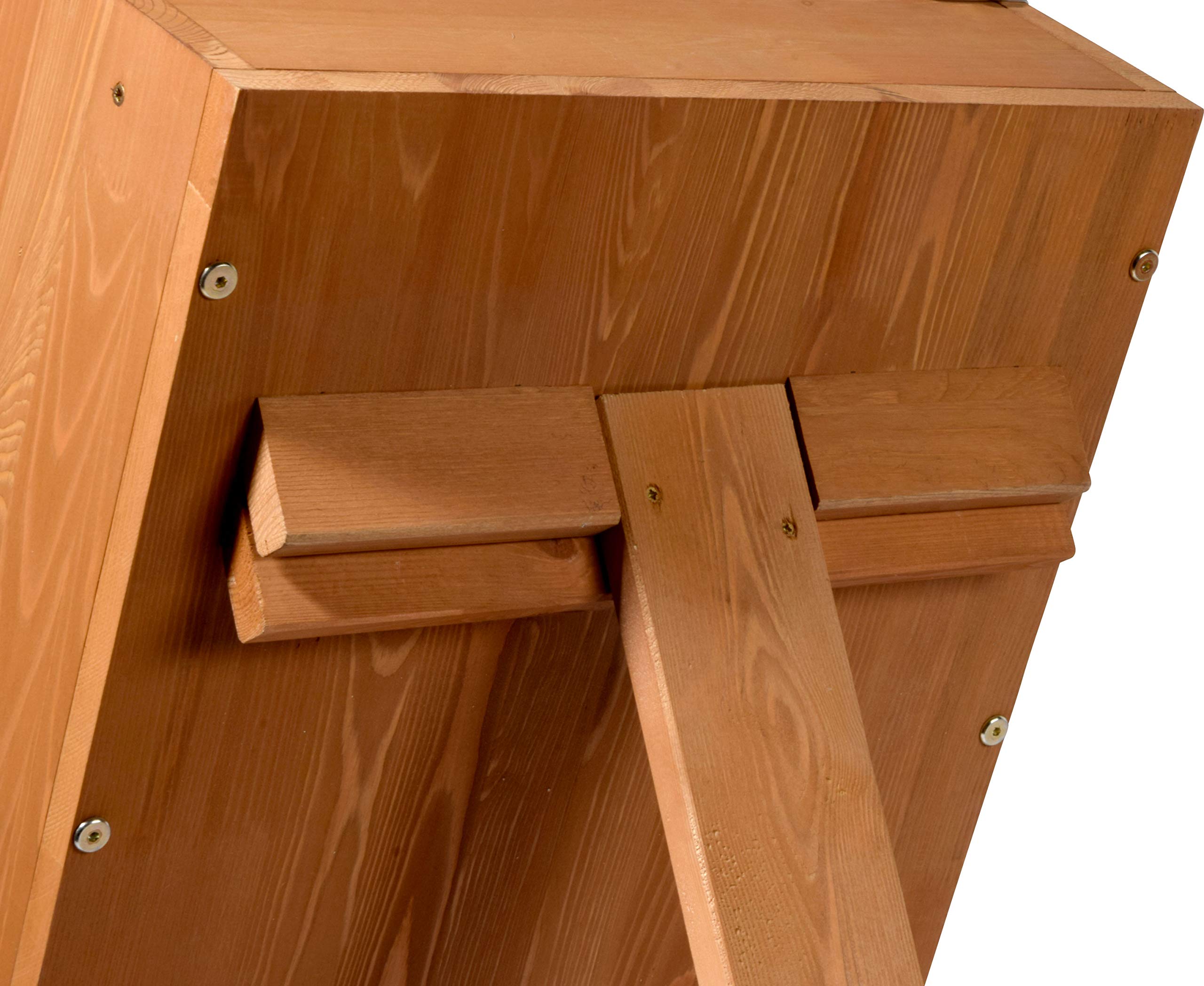 dobar Luxus-INSEKTENHOTELS 28332e Bienenkiste Massivholz Hobby-Imkerei - Honig-Bienen halten - Wesensgemäße Bienenhaltung für die eigene Honigernte - Imkerzubehör - 117 x 47 x 32,5 cm - Braun