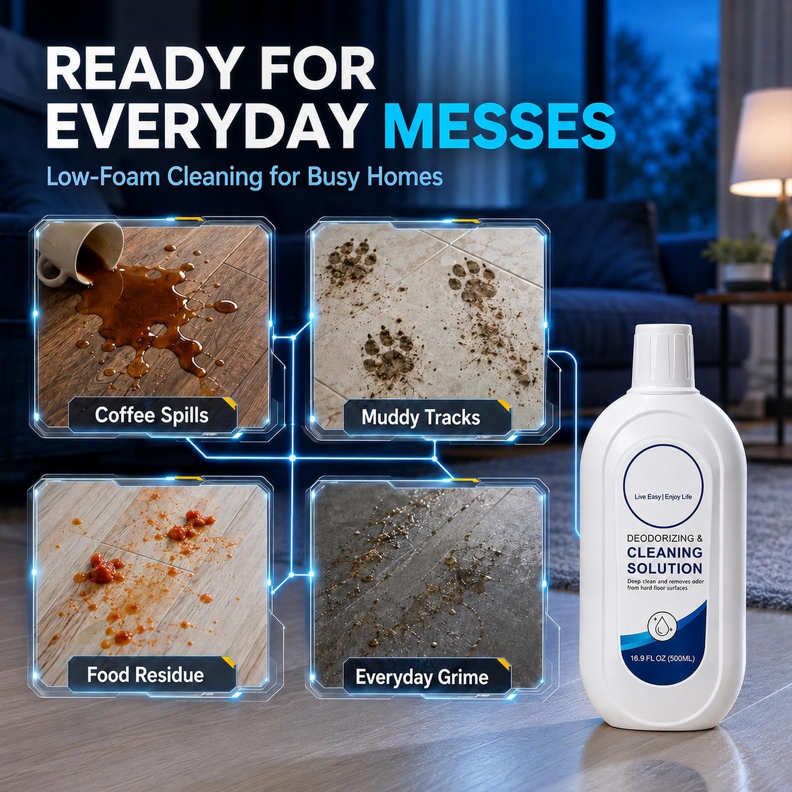 Detergente per Pavimenti Compatibile con Tineco FLOOR ONE, 2 L