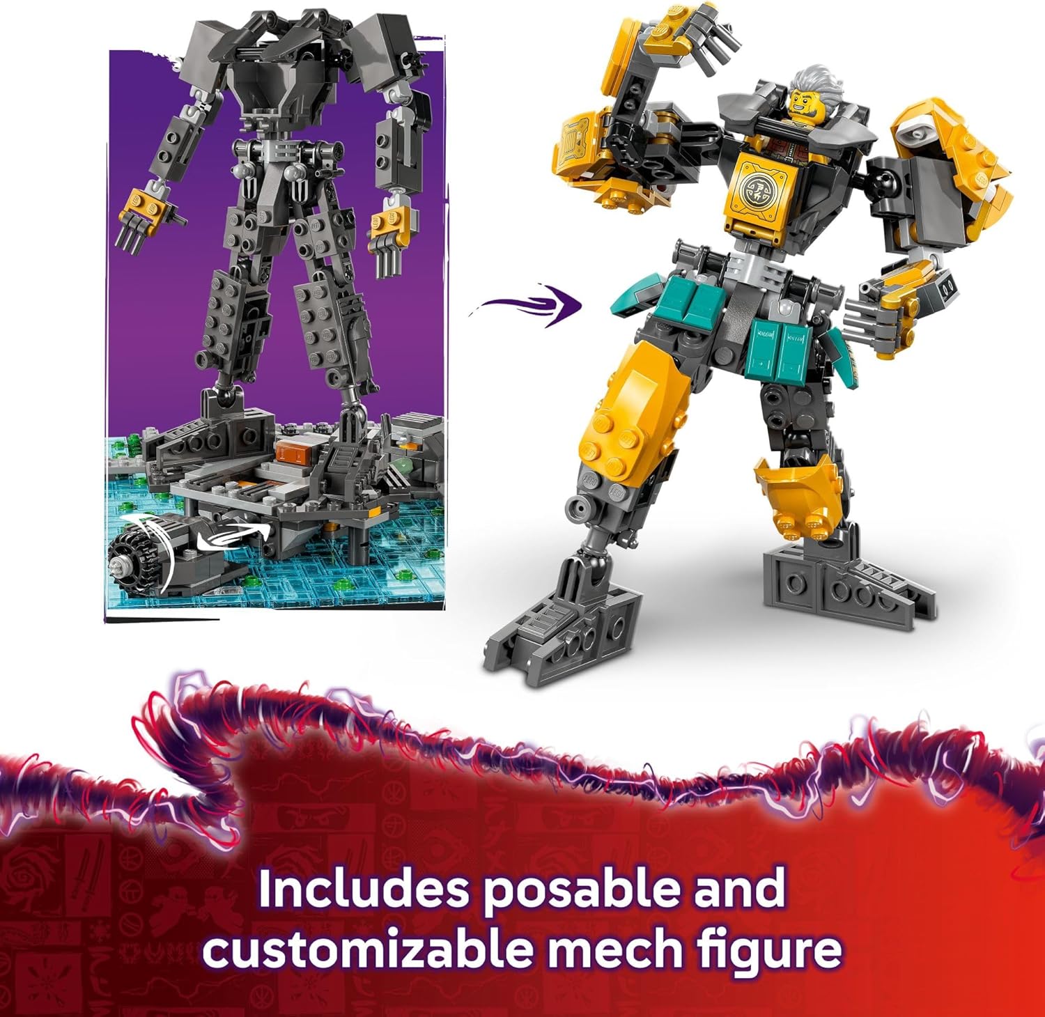 LEGO NINJAGO City Workshops Building Toy - Ninja Set for Boys & Girls, Ages 14+ - Gift for Teens - Includes 10 Minifigures and a Mech - for Play and Display - 71837