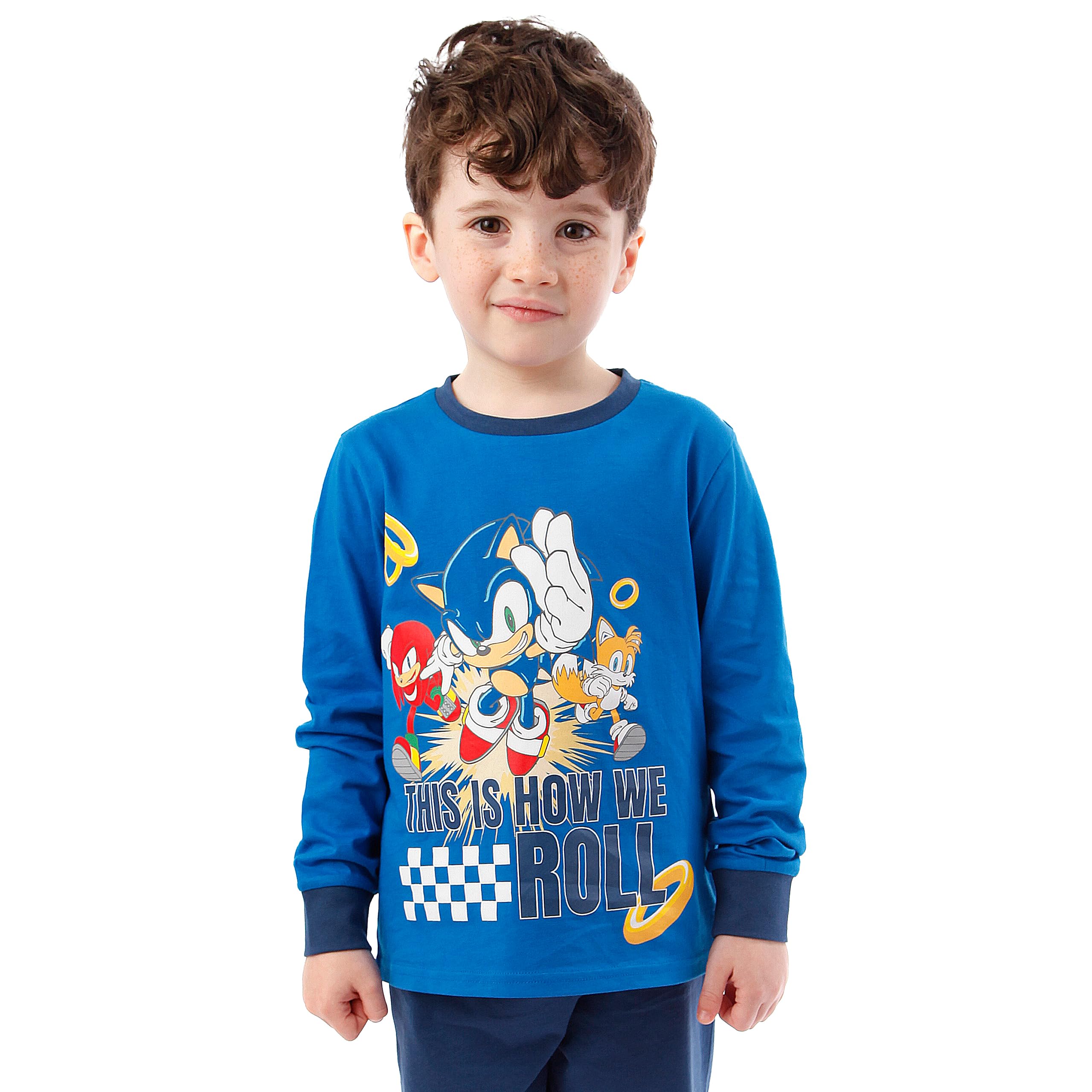 Sonic The Hedgehog Piżamy | Piżamy Sonic dla Chłopców | Knuckles, Tails i Sonic Piżamy dla Chłopców