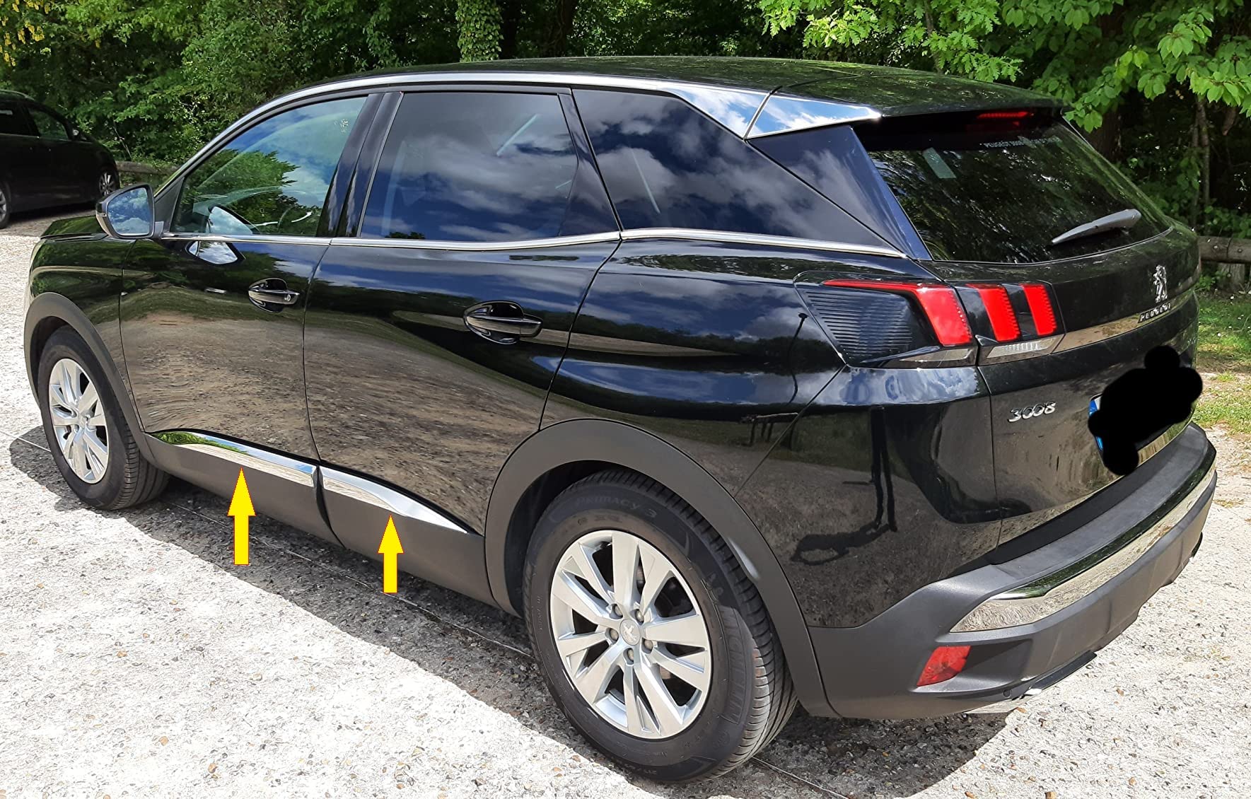 manox Per Peugeot 3008 SUV 2016 + 4 TLG Laterale Listello di Protezione Acciaio Inox Cromo
