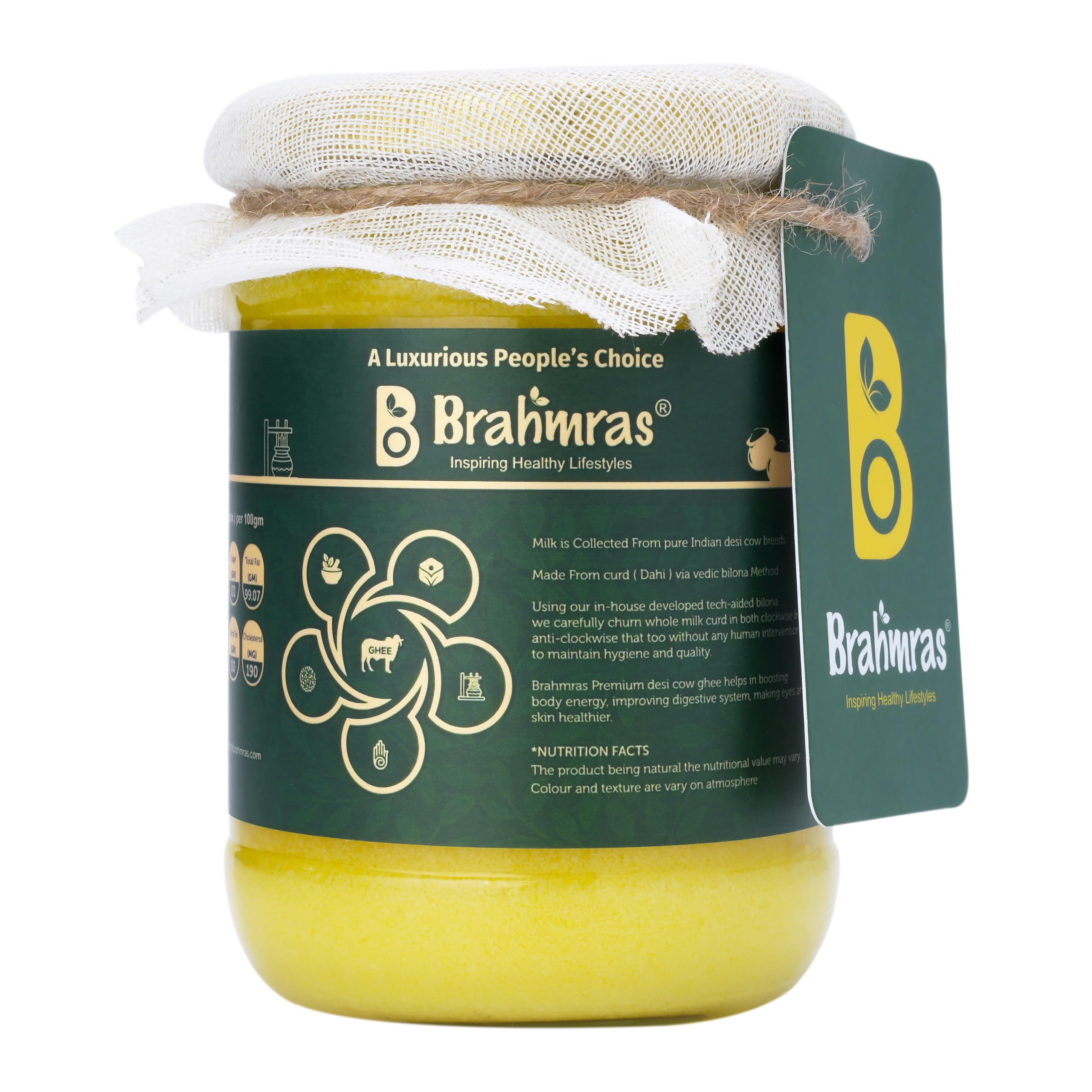 Brahmras A2 Gir and Kankrej Cow Ghee 1 LTR | Vedic Bilona Method | Grassfed | cultured | Premium & Traditional Ghee | Natural & Healthy | Immunity Booster | ISO Certified | Export Quality. (MEDIUM) (B0D17CBMTB) Amazon Price History, Amazon Price Tracker