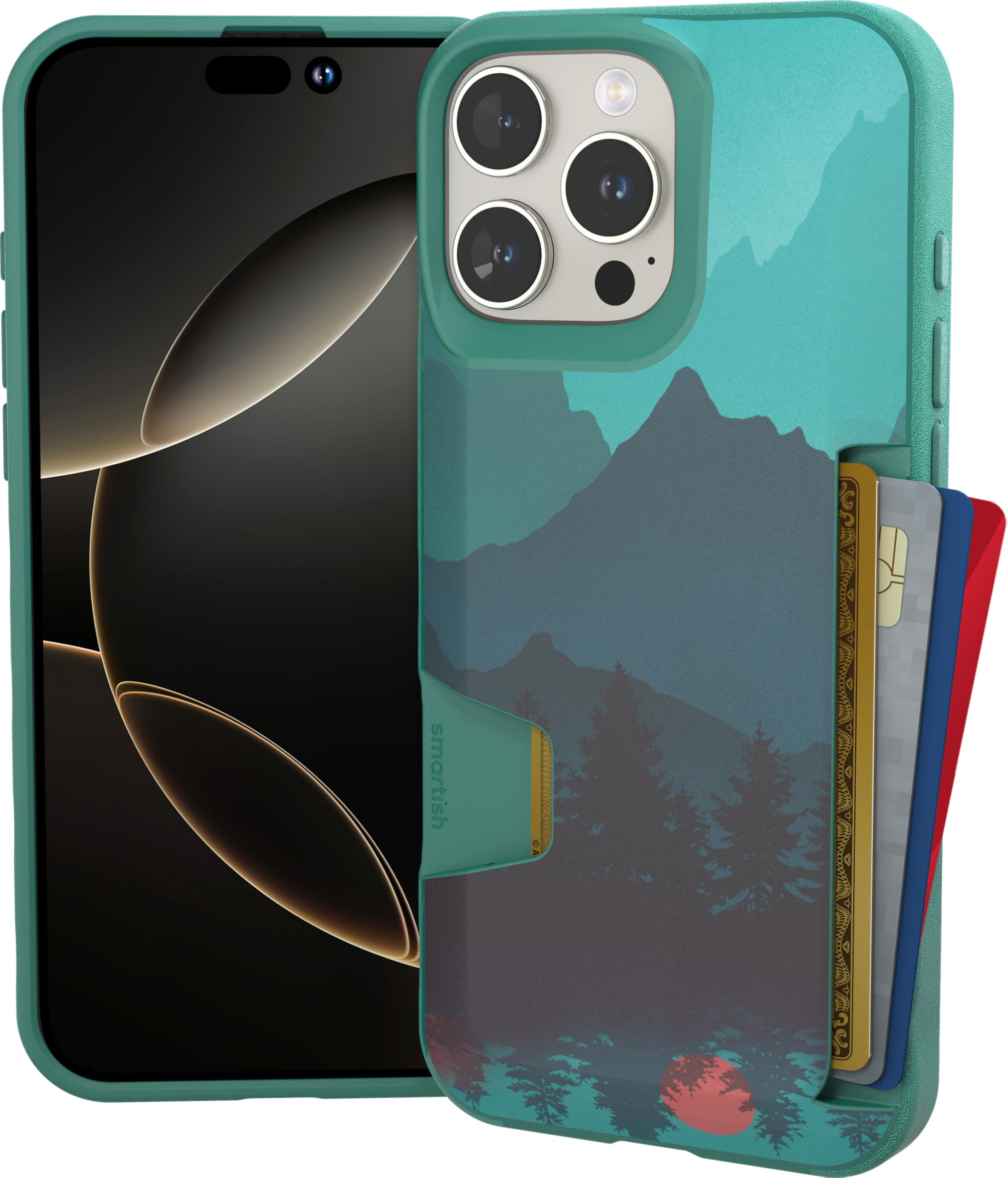 Smartish® iPhone 16 Pro Max Wallet Case - Wallet Slayer Vol. 1 [Slim + Protective] Credit Card Holder - Drop Tested Hidden Flip Card Slot Cover