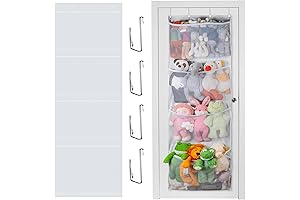 Stuffed Animal Over the Door Storage Organizer (White)