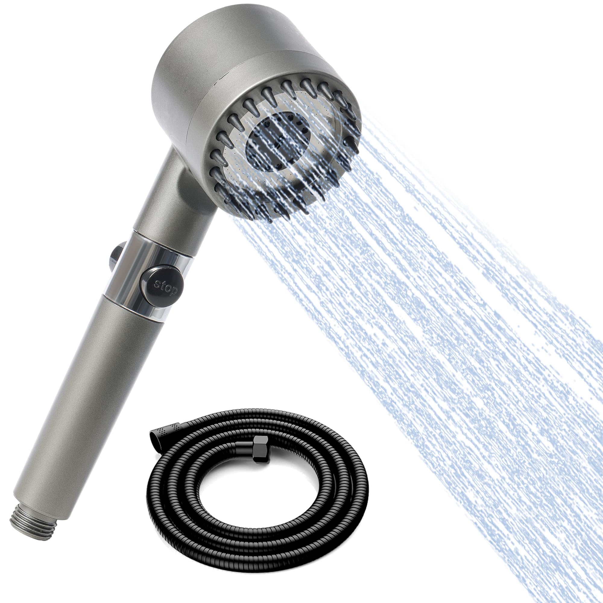 EDWINENE Shower Head and Hose1.5 M, Power Shower Head Hose Set, Shower ...