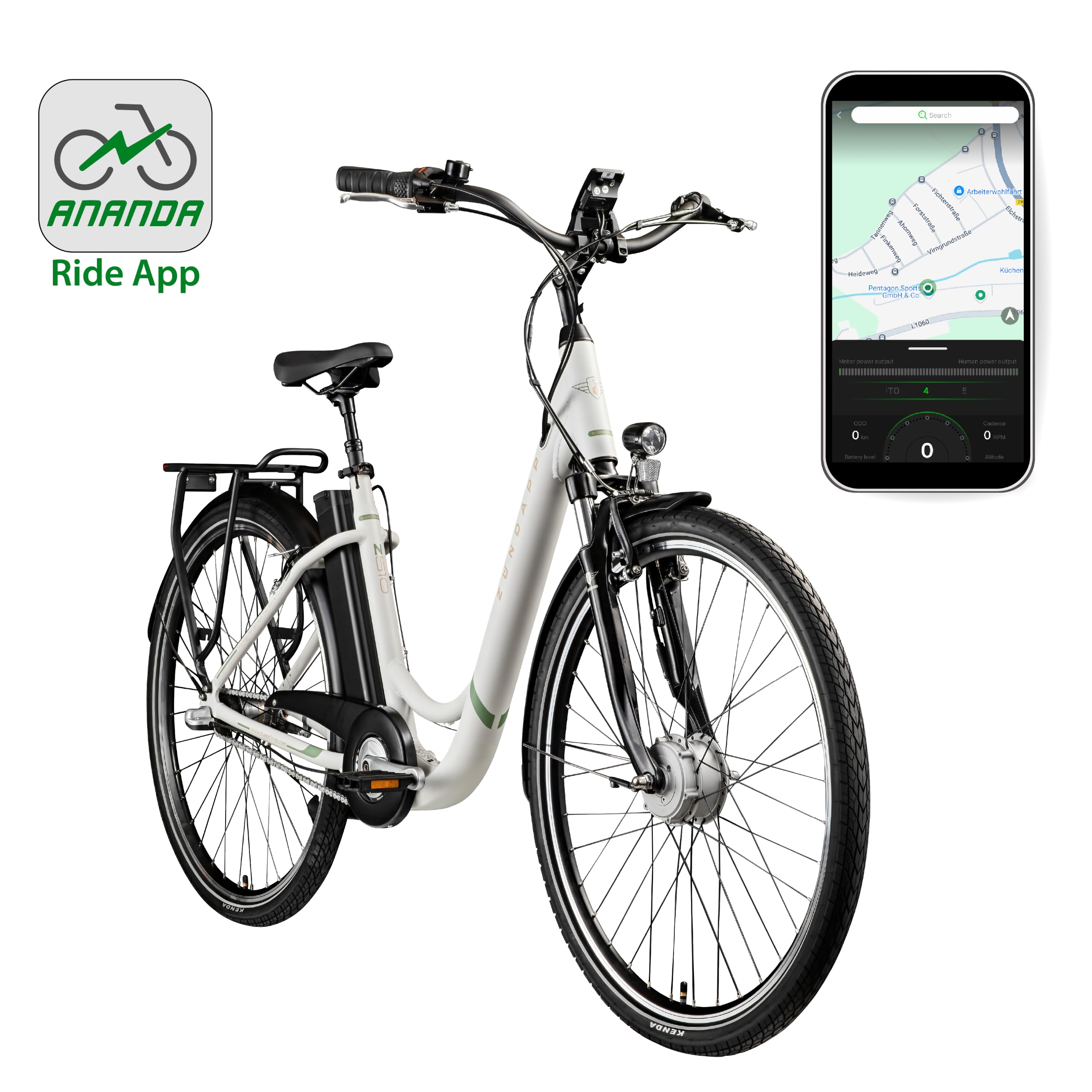 ZÜNDAPP Z510 28 Zoll E-Bike Damenfahrrad Retro Citybike Pedelec