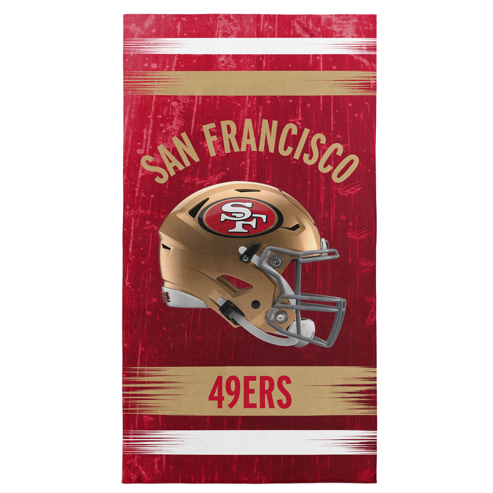 NFL San Francisco 49ers Microfiber Beach Towel, 30 x 60 Inches – Quick Dry, Sand Resistant, Lightweight, Highly Absorbent, Blitz Design