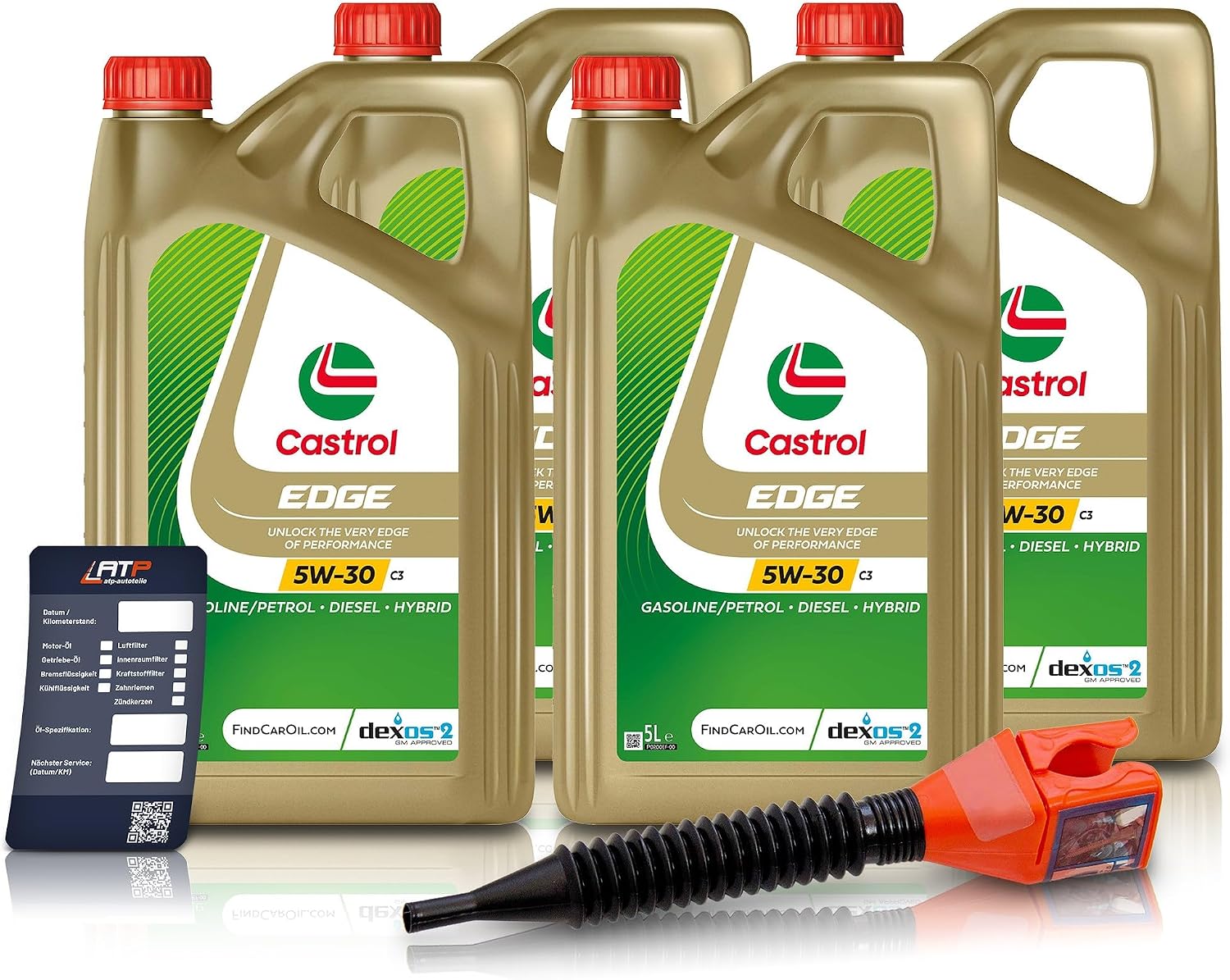 4x 5 L = 20 Litre Castrol Edge Titanium Fst 5 W-40 Motor Oil 30  C3 Engine Oil 31789601
