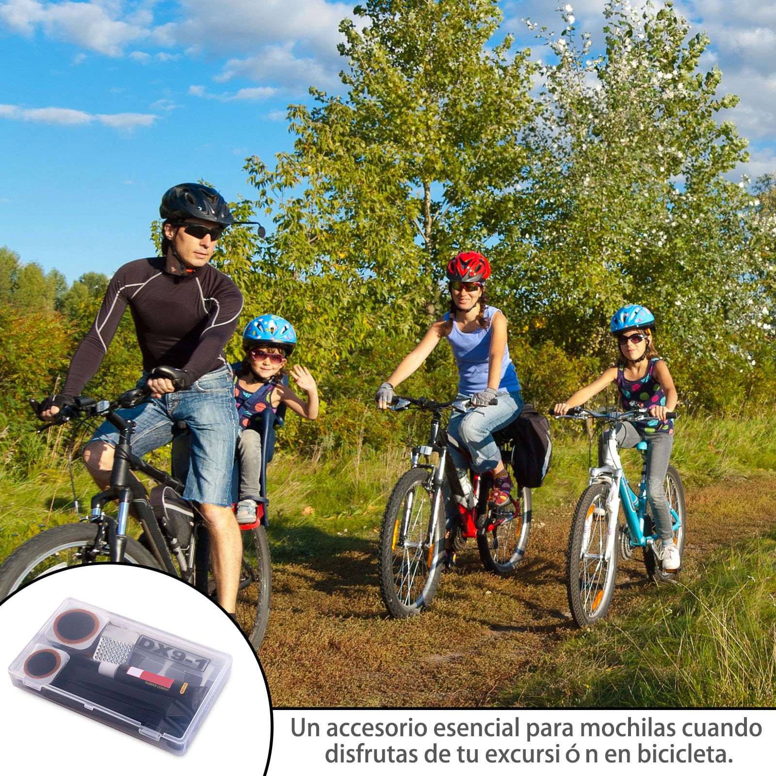 Kit de Réparation Pneus Vélo 24 Rustines Vulcanisation pour Chambre à Air VTT Moto Route