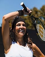 Vista 4 de Suddora Muñequeras absorbentes y transpirables de algodón grueso para entrenamiento, gimnasia, baloncesto, tenis y fútbol, muñequeras multiusos