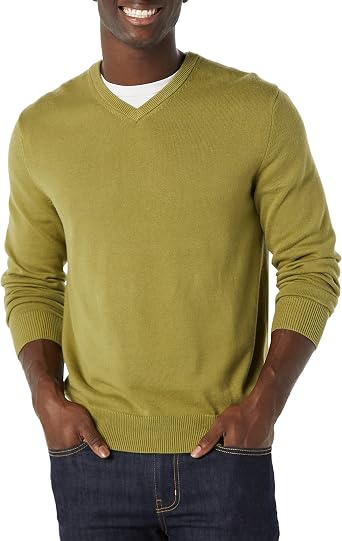Amazon Essentials Hombre jersey con cuello en pico : Amazon.es: Ropa