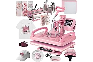 GIGU 8-in-1 Heat Press Machine 12x15 inch Combo Tumbler Heat Press Machine...