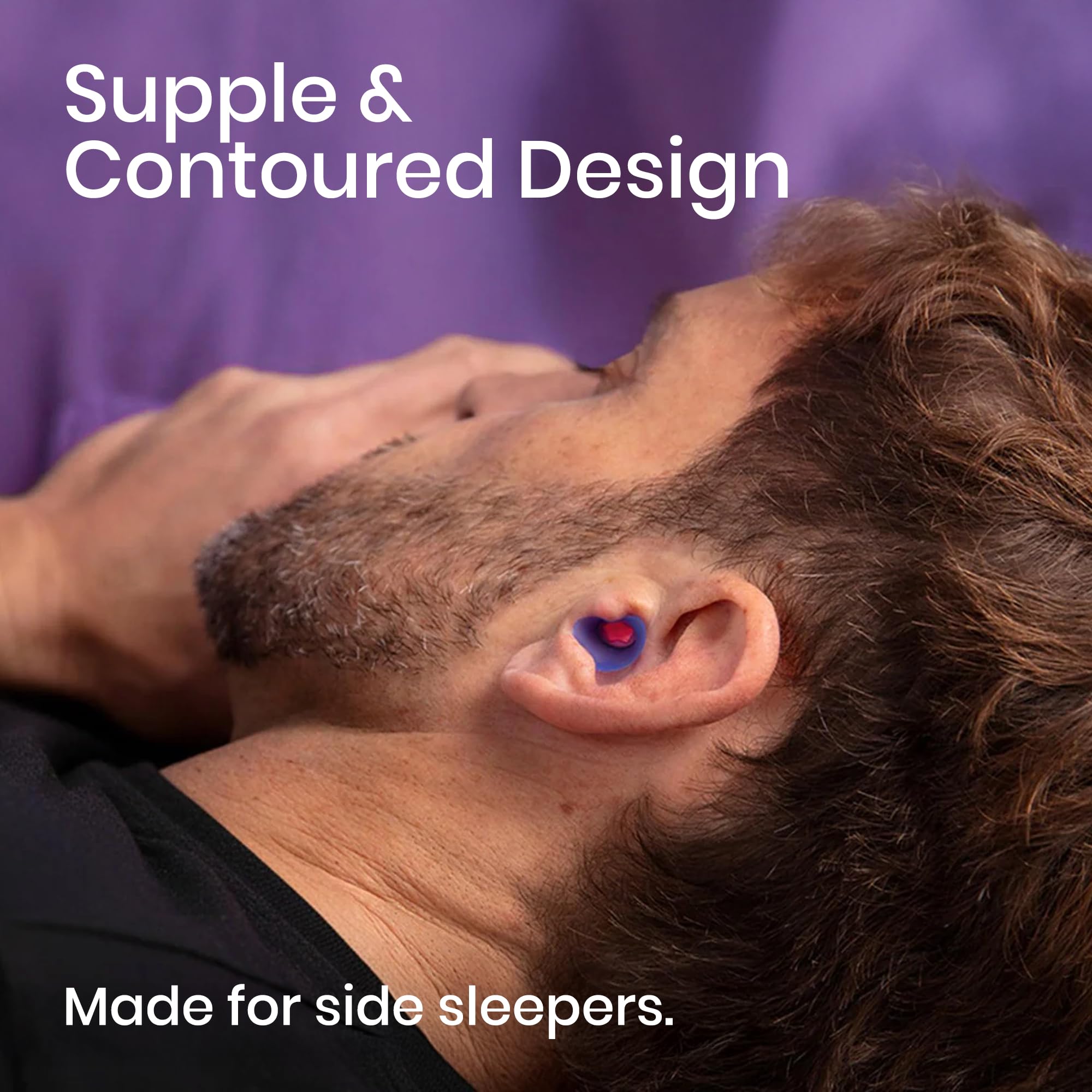 Manta Sleep Earplugs – Engineered for Maximum Side-Sleep Comfort, Reusable Ear Plugs for Noise Reduction, Includes 5 Sizes for a Perfect Fit, Stays in Place All Night — view 6