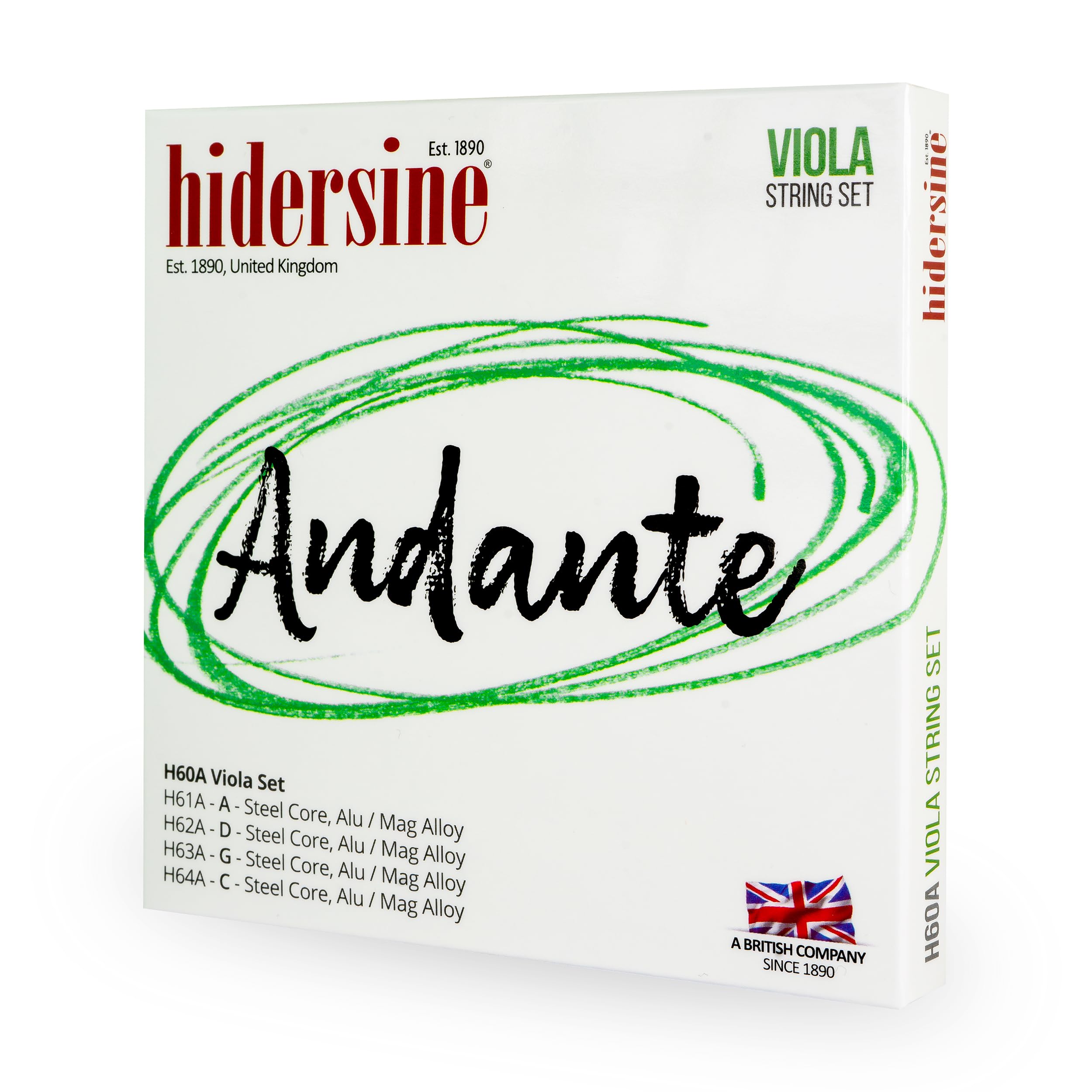 Hidersine Andante Viola String SET. Steel Core