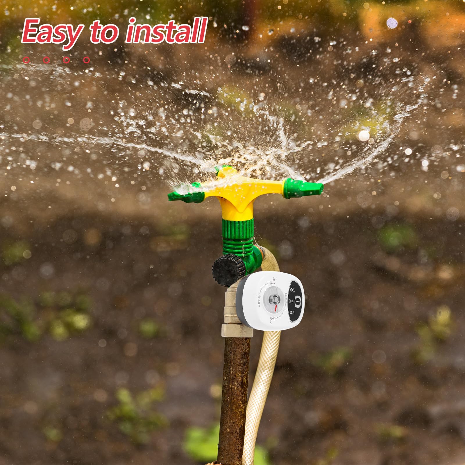 PLAFOPE Válvula de Agua Electrónica Inteligente Wifi Fácil Instalación con Temporizador y Sistema de Alarma Ahorro de Agua para Control de Riego y Cierre Automático Dn25