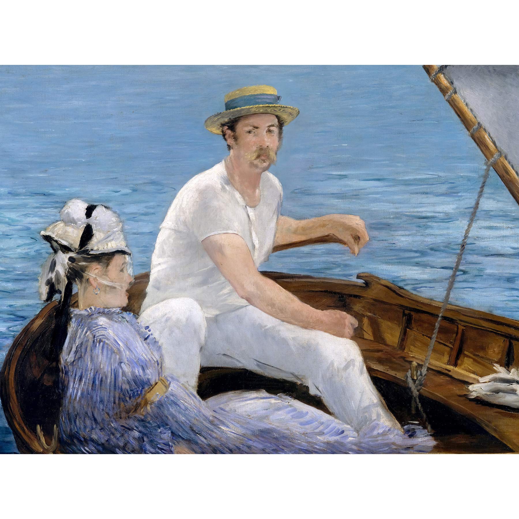 Artery8 Manet Boating Painting Large Wall Art Poster Print Thick Paper 18X24 Inch