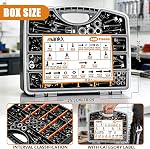 mankk Metric Flange Bolts and Nuts Assortment Kit M6x1.0, M8x1.25, M10x1.5 (12mm to 30mm) Hex Bolts and Nuts Washers Kit for Automotive (10.9 Black Alloy Steel Class)