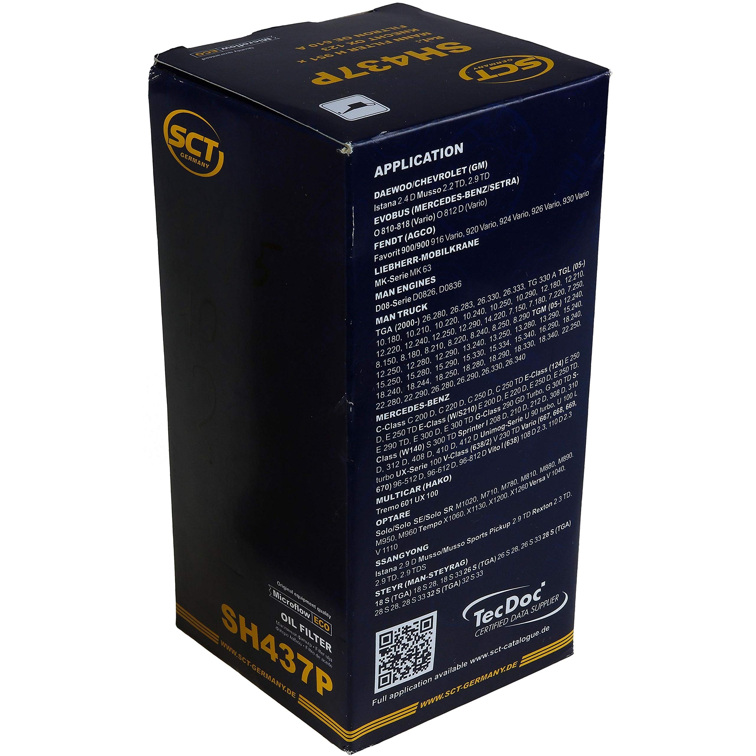 Set 85480120 SH 437 P 5 filtros de aceite originales SCT