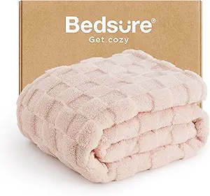 Bedsure GentleSoft Light Pink Twin XL Blanket for Bed - Super Soft Cozy Fleece Blankets for Women, Cute Throws for Girls, Dorm Room Essentials for Girls Teens Back to School, 66x90 Inches