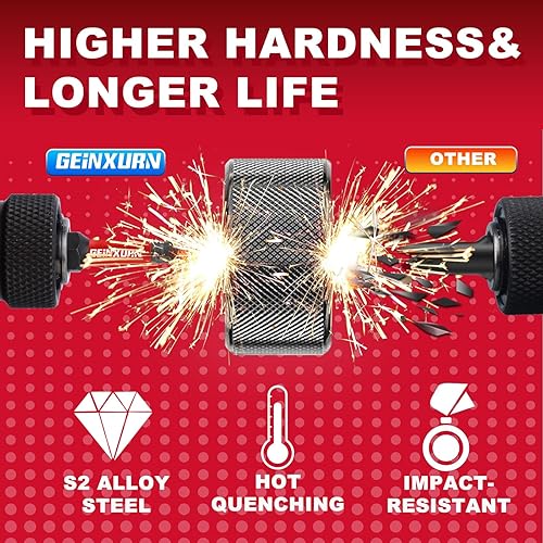 Miniatura 8 de Geinxurn Impact Tough #2 Phillips - Juego de puntas de destornillador de 1 pulgada, paquete de 15 puntas de destornillador PH2 a granel