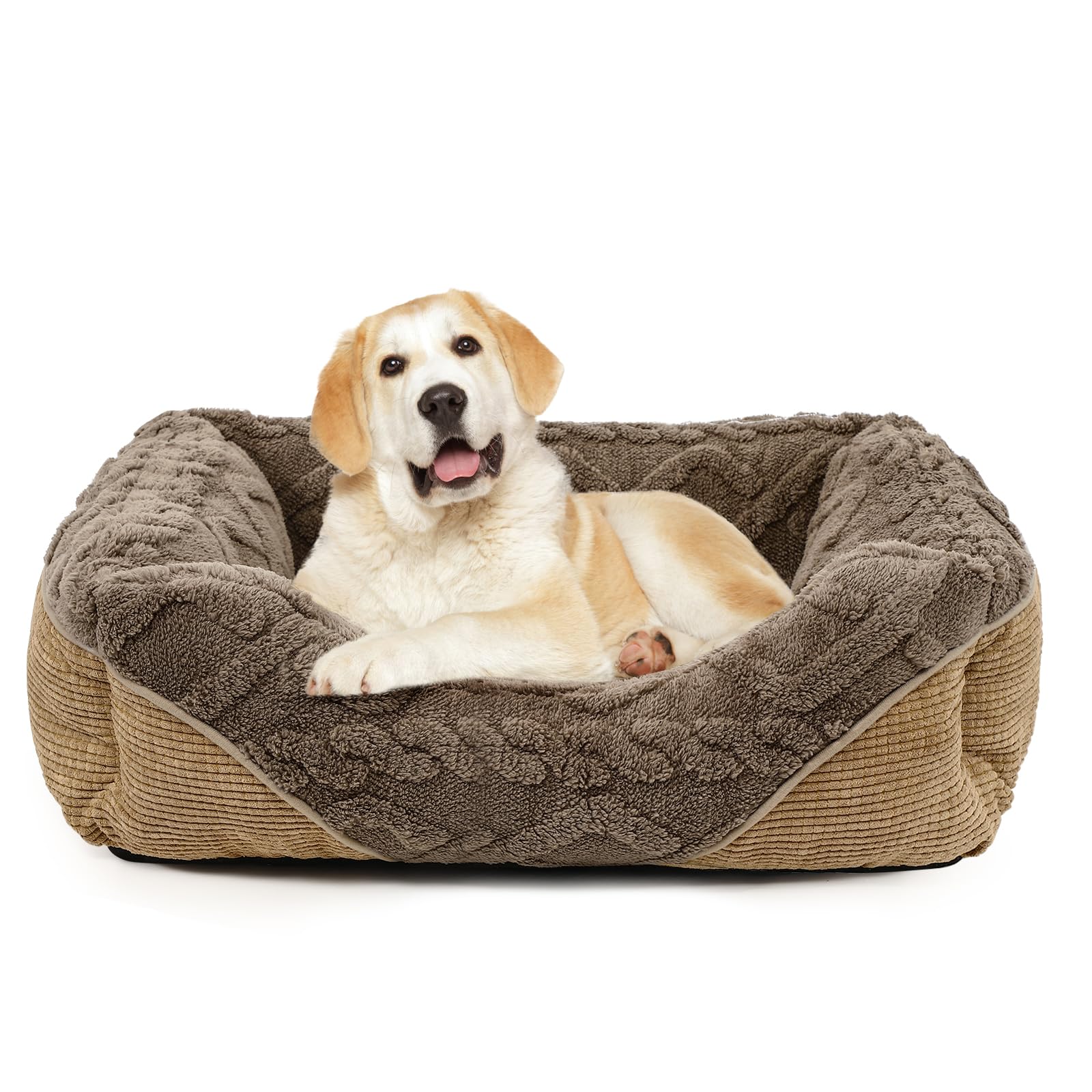 Small Dog Bed with Appearance Design of Soft Corn Kernels for Puppies, Dog Cat Bed Small with Breathable Fluff to Promote Sleep, Pet Sofa Bed Suitable for Chihuahua, Yorkshire, 51x48x16cm