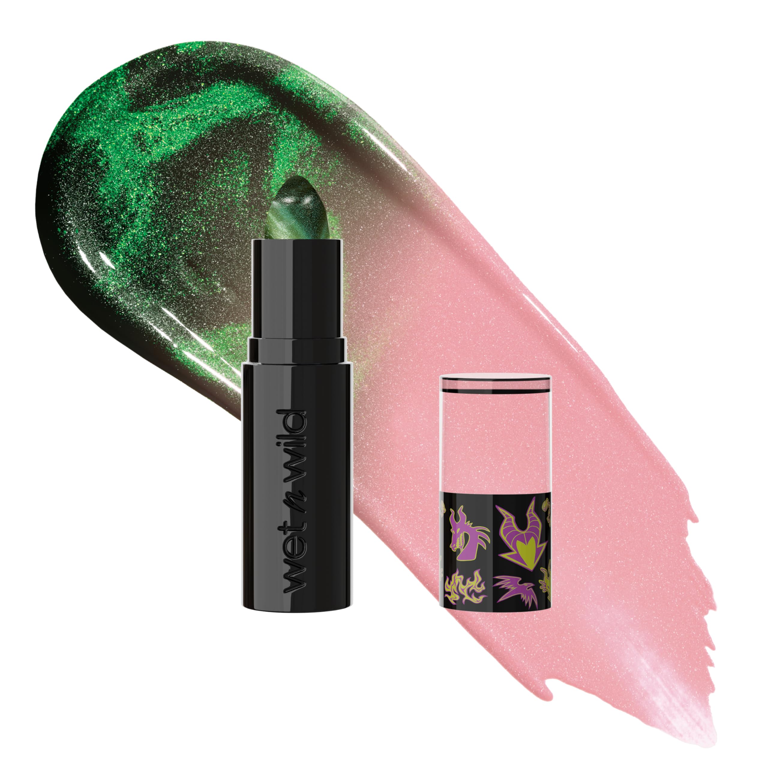 Wet n Wild x Disney Villains Be Wicked Lip Balm, Color Changing pH Lip Tint & Moisturizing Balm, Sheer Glow - Maleficent Inspired Makeup, Dark Curses