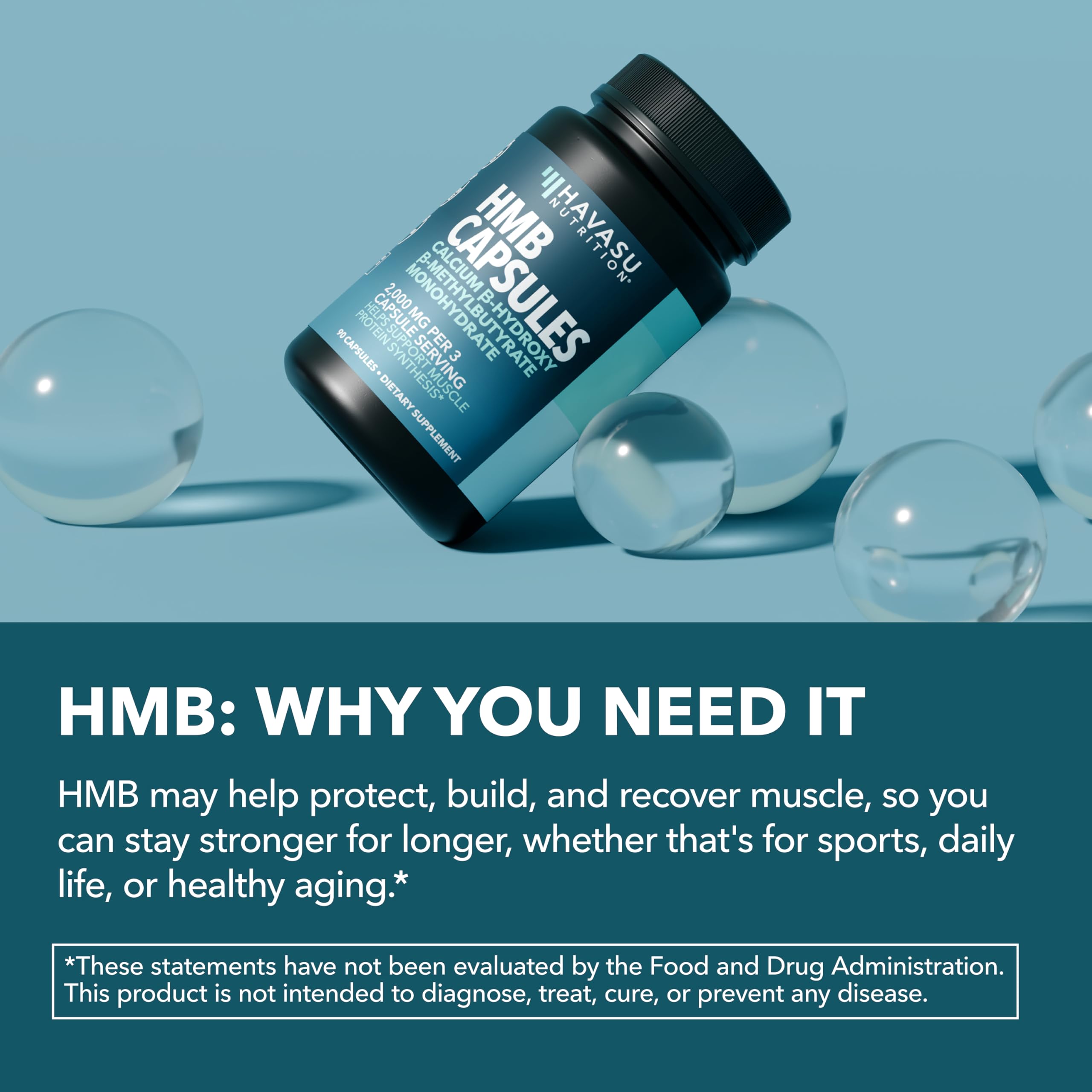 HMB Capsules 2000mg Per Serving, HMB Supplements for Men and Women — Amazon image 6