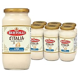 Bertolli d'Italia Alfredo Sauce, Pasta Sauce Made in Italy with Fresh Cream and Aged Italian Cheeses, 16.9 OZ (Pack of 6)