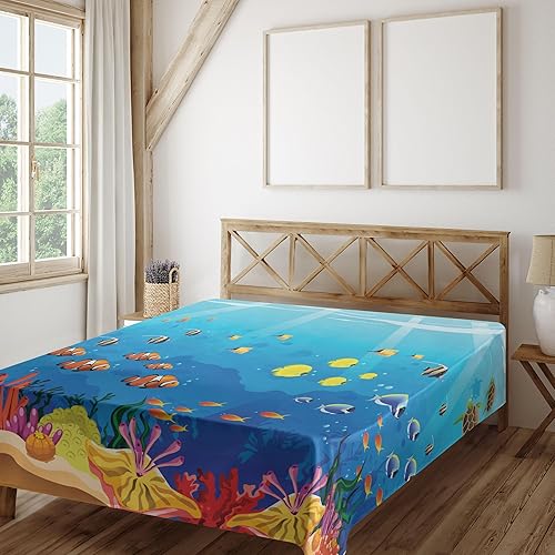 Vista 239 de Lunarable Sábana encimera de mapa del mundo, collage antiguo de mapas del Atlas antiguos, estampado vintage del grupo de civilización, suave y Beige