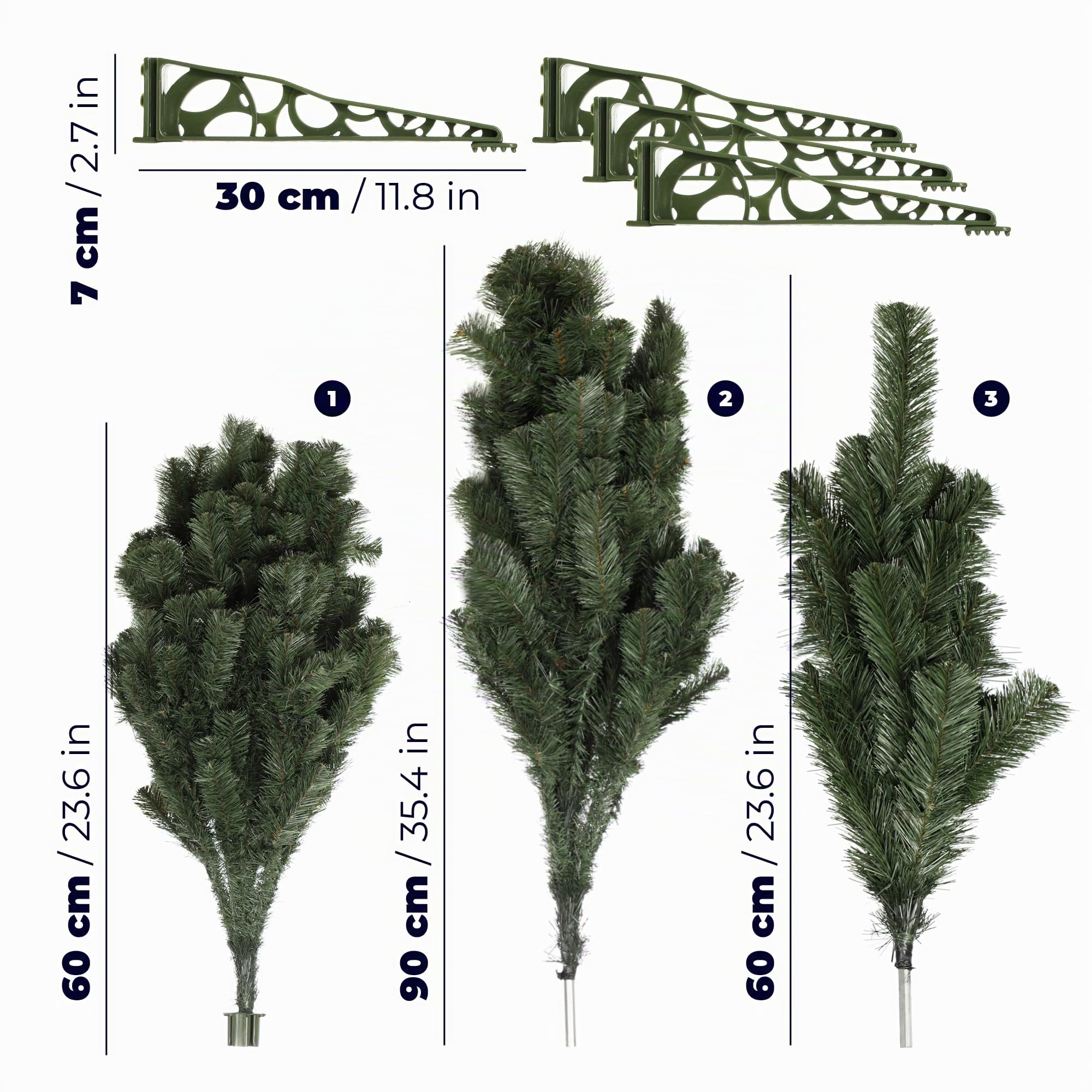 KADAX Sapin de Noël 220 - Sapin artificiel en PVC - Avec béquille - Arbre de décoration - 435 branches (elf de Noël 220 cm)