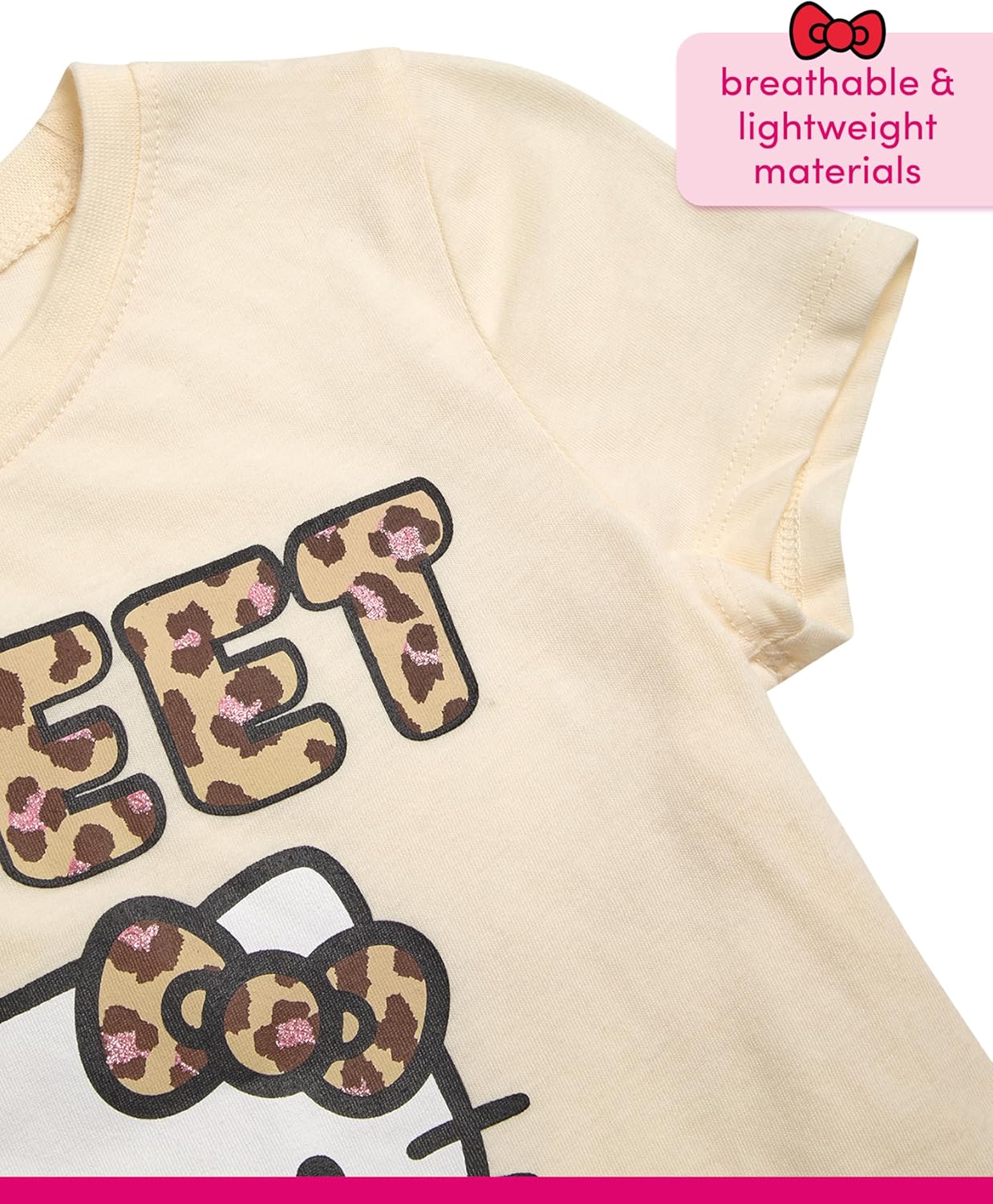 Hello Kitty Girls Shirts - Short Sleeve Cute Casual Crewneck Graphic Tees Shirts for Girls Tops T-Shirt (Sizes: 4-12) - Image 5